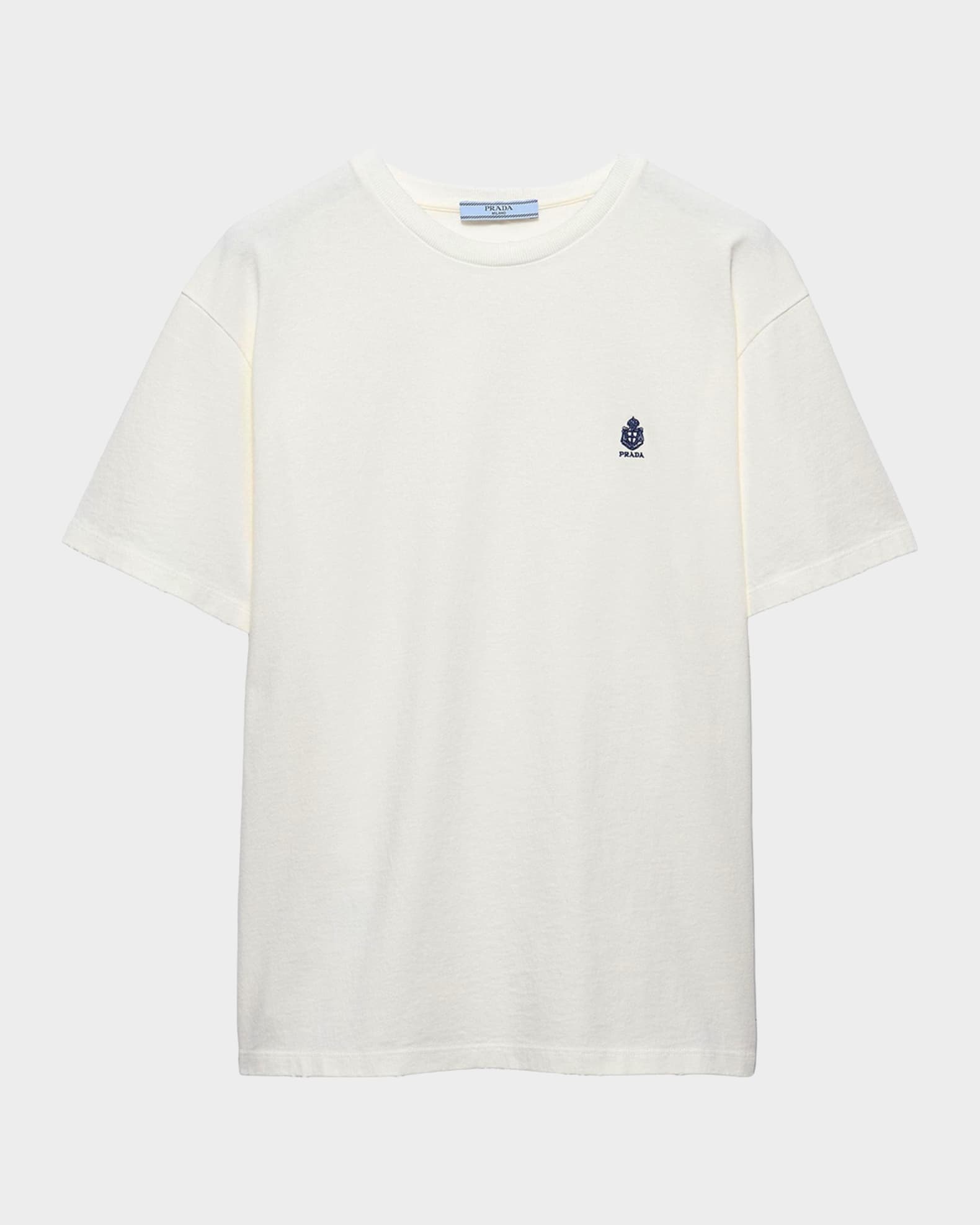 PRADA ガーメント Prada Garment-Dyed Cotton Jersey Boxy-Fit T-Shirt | Neiman Marcus