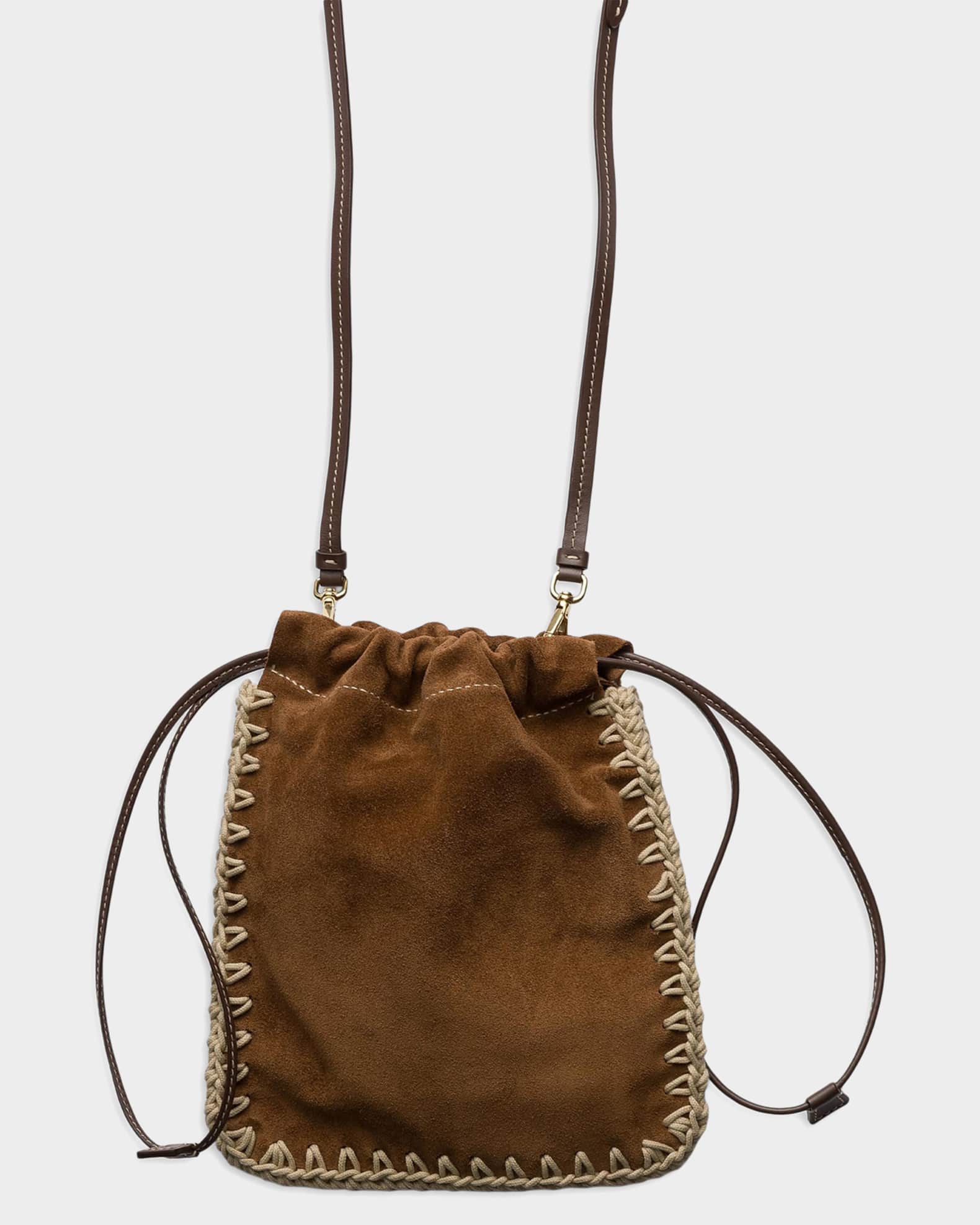 Prada Suede Drawstring Smartphone Case | Neiman Marcus