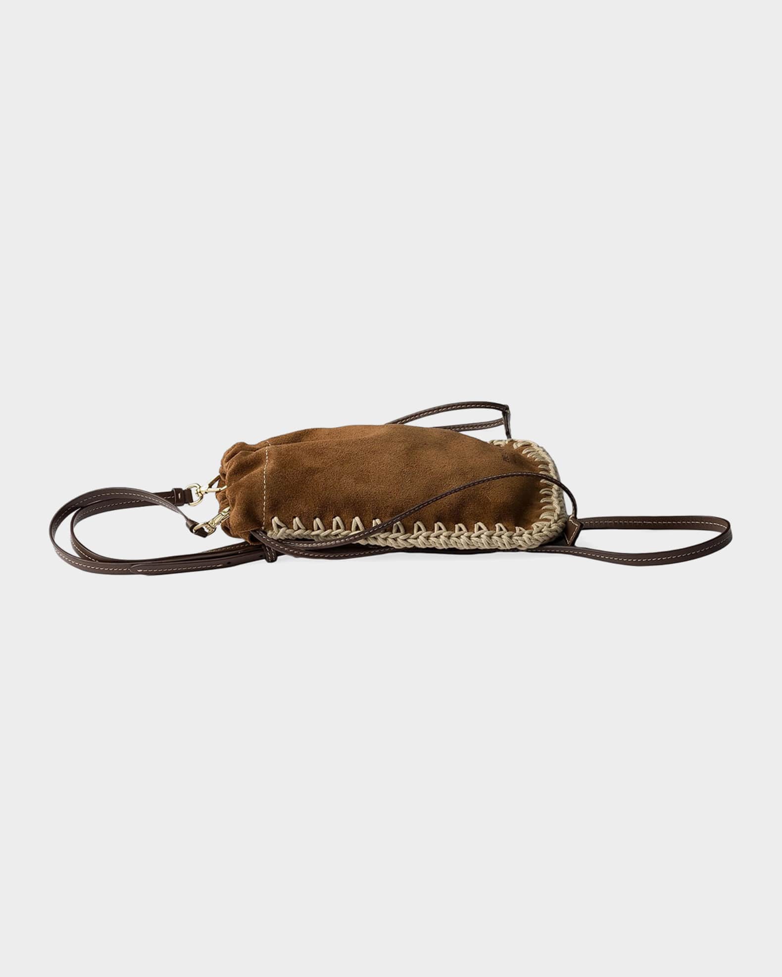 Prada Suede Drawstring Smartphone Case | Neiman Marcus