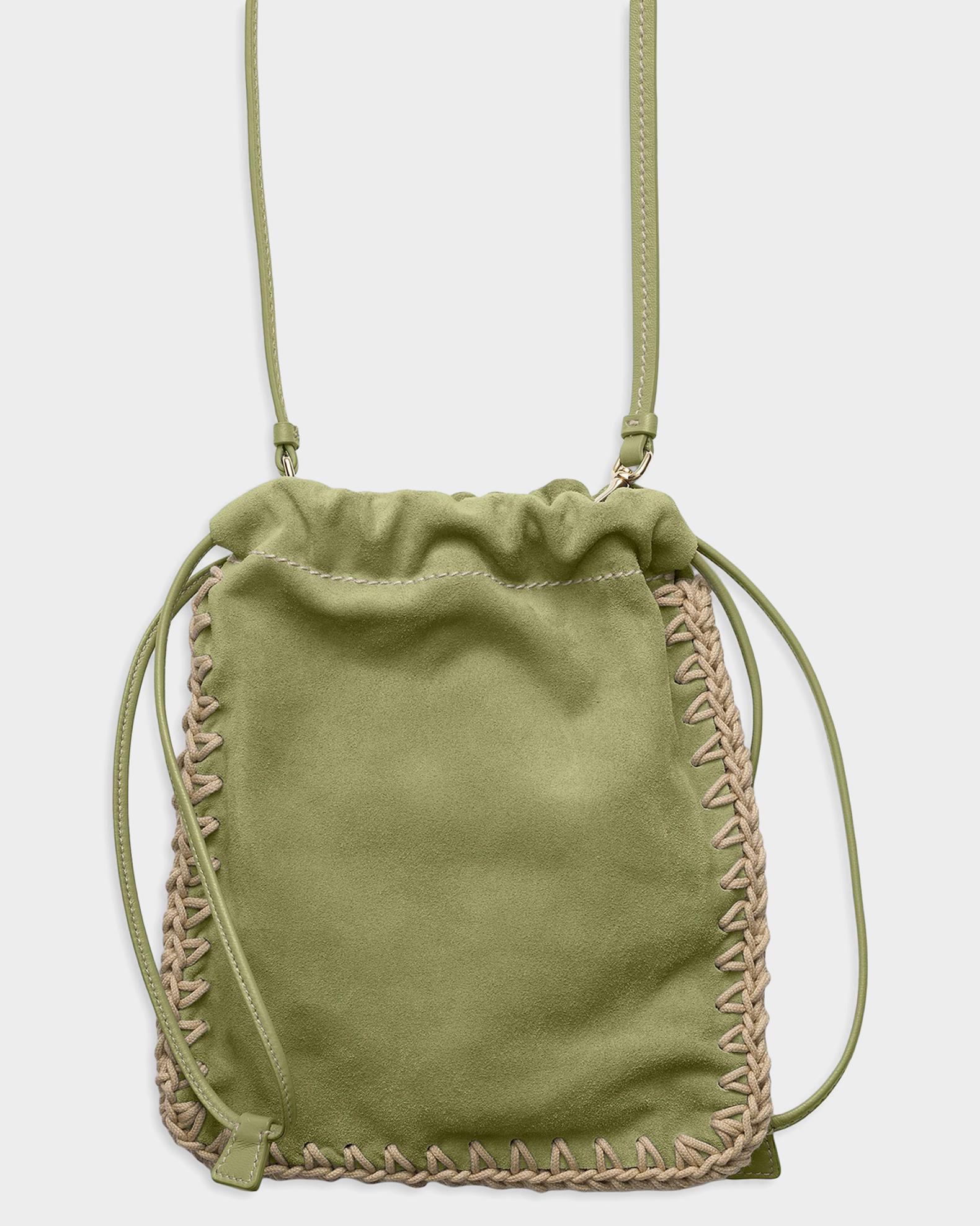 Prada Suede Drawstring Smartphone Case | Neiman Marcus