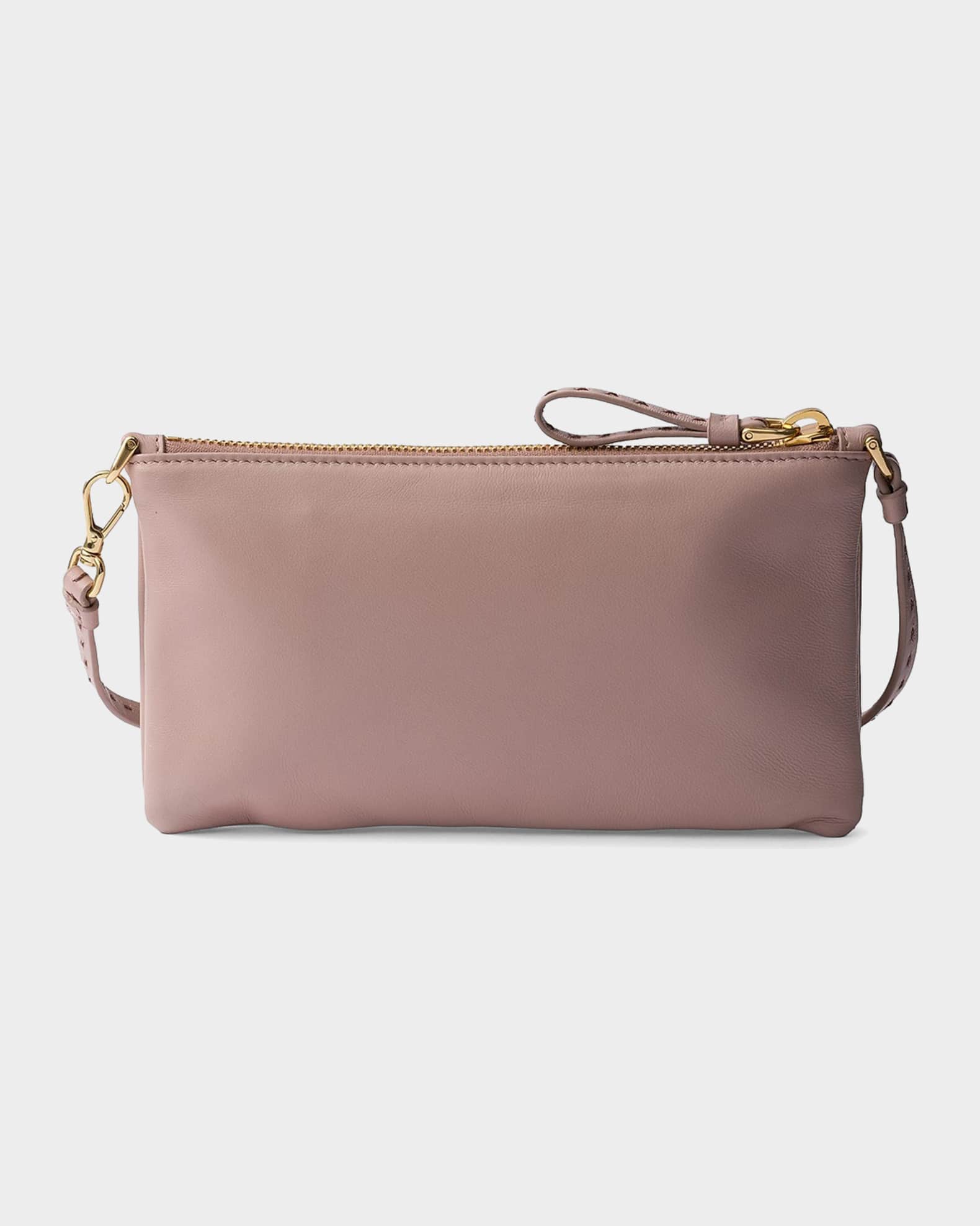 PRADA　A5サイズ ジッパーポーチ Prada Nappa Leather Zipper Pouch | Neiman Marcus