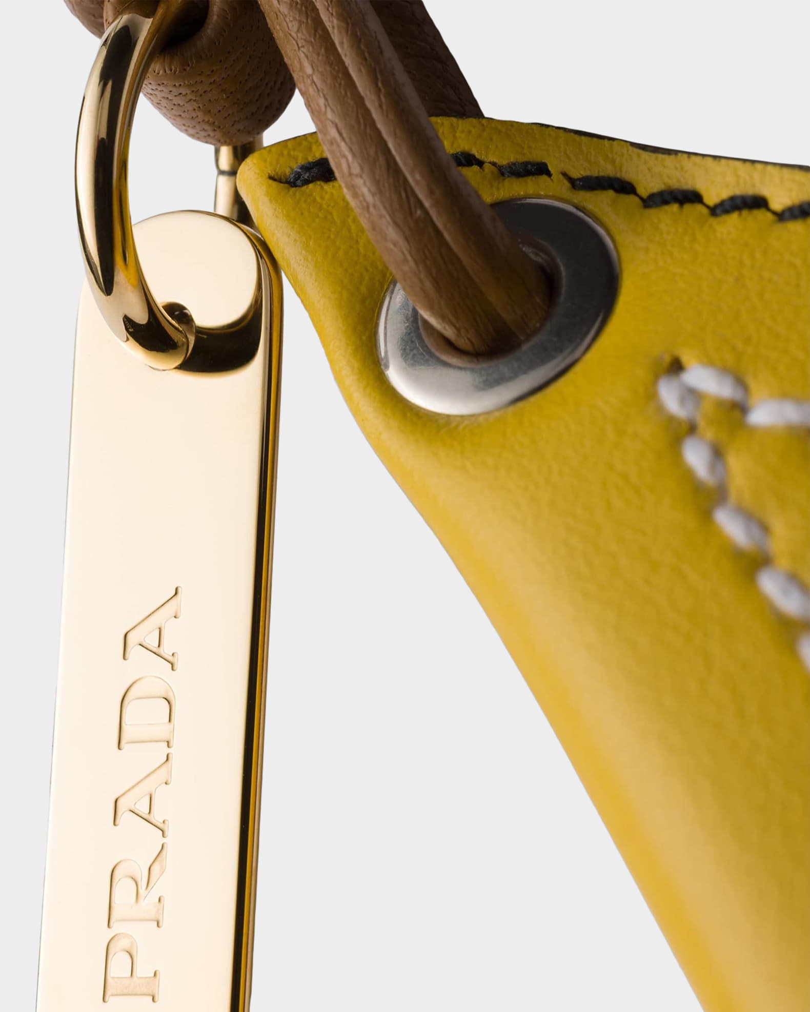 Prada Sailboat Leather Key Ring Pendant | Neiman Marcus