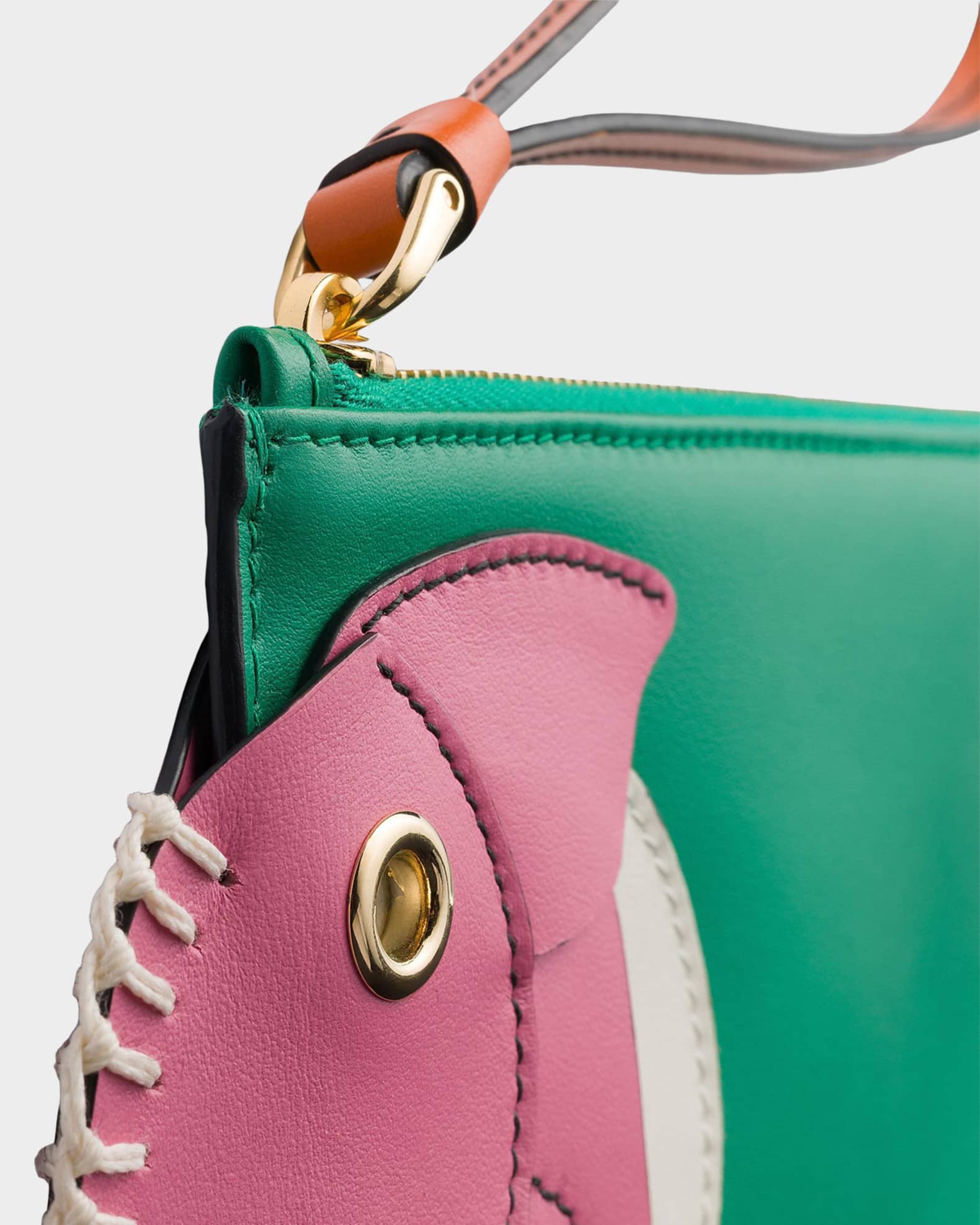 PRADAハンドバッグ.ポーチ Prada Leather Zipper Pouch Wristlet Bag | Neiman Marcus