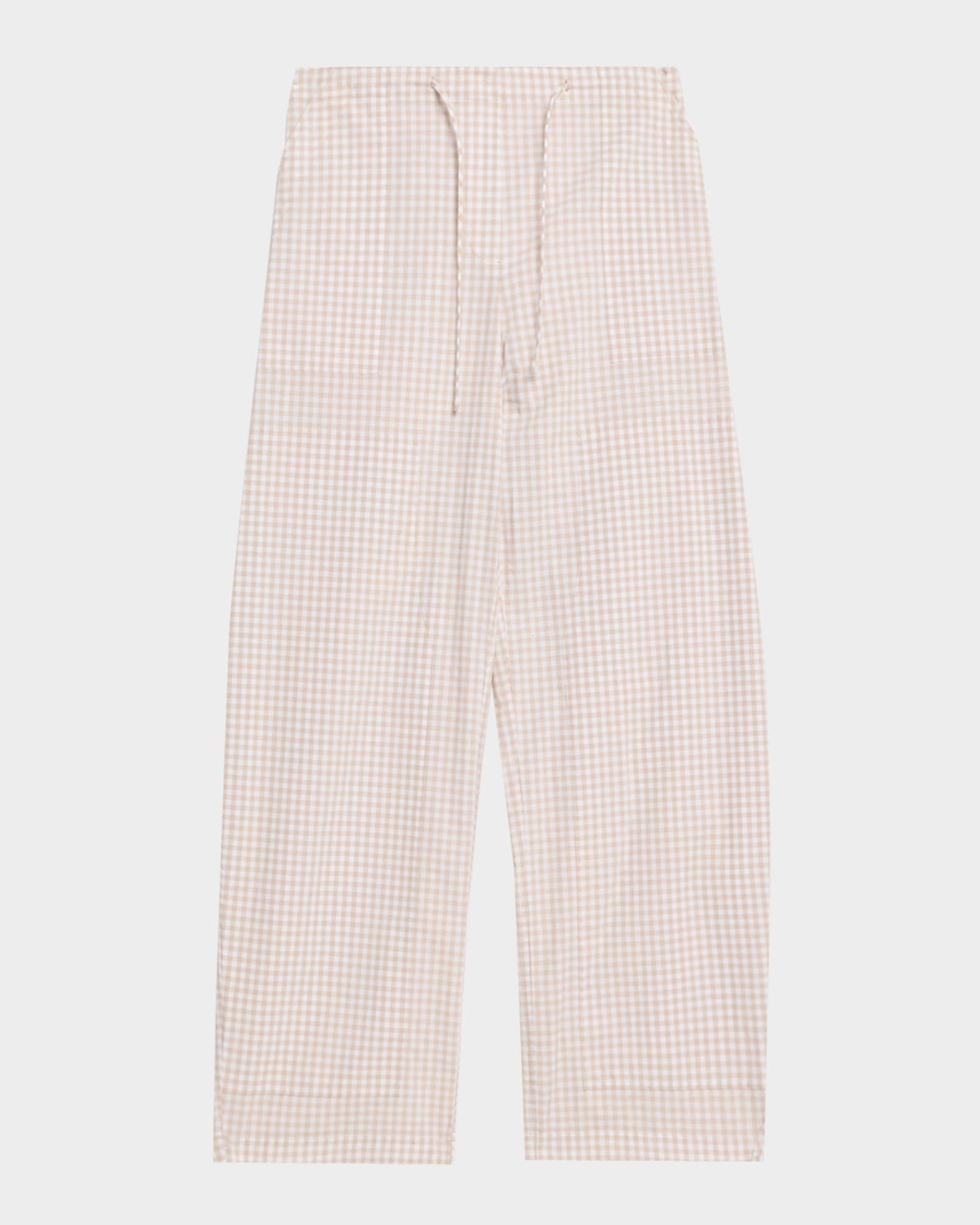 SIMKHAI Gingham Drawstring Pants | Neiman Marcus
