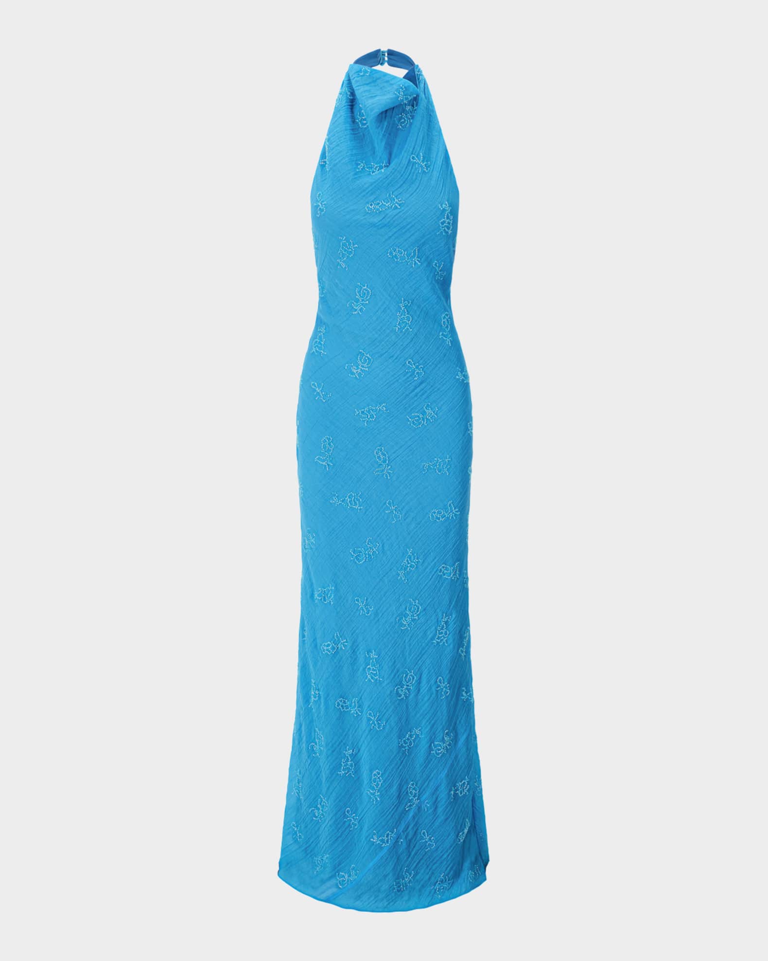 STAUD Roselle Beaded Organza Maxi Dress | Neiman Marcus