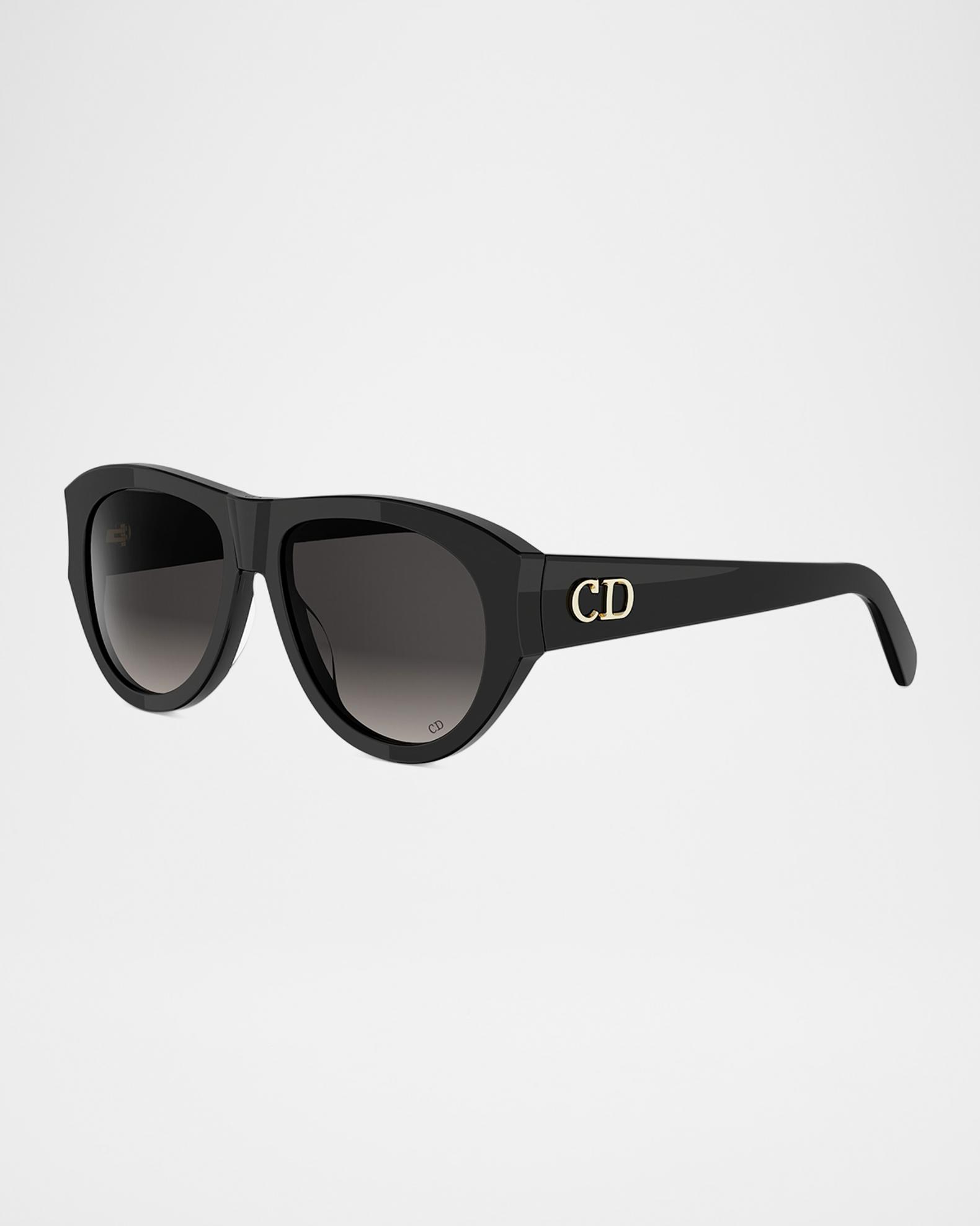 DIOR DiorGlow 55mm Acetate Aviator Sunglasses | Neiman Marcus