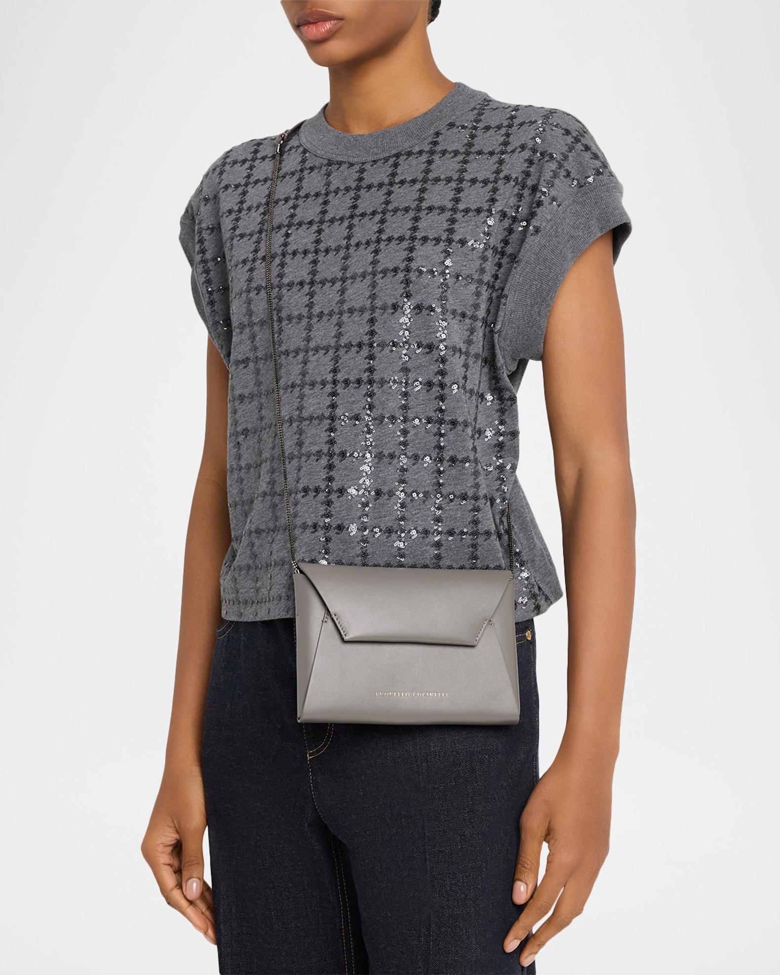 Brunello Cucinelli Leather Envelope Clutch Bag | Neiman Marcus