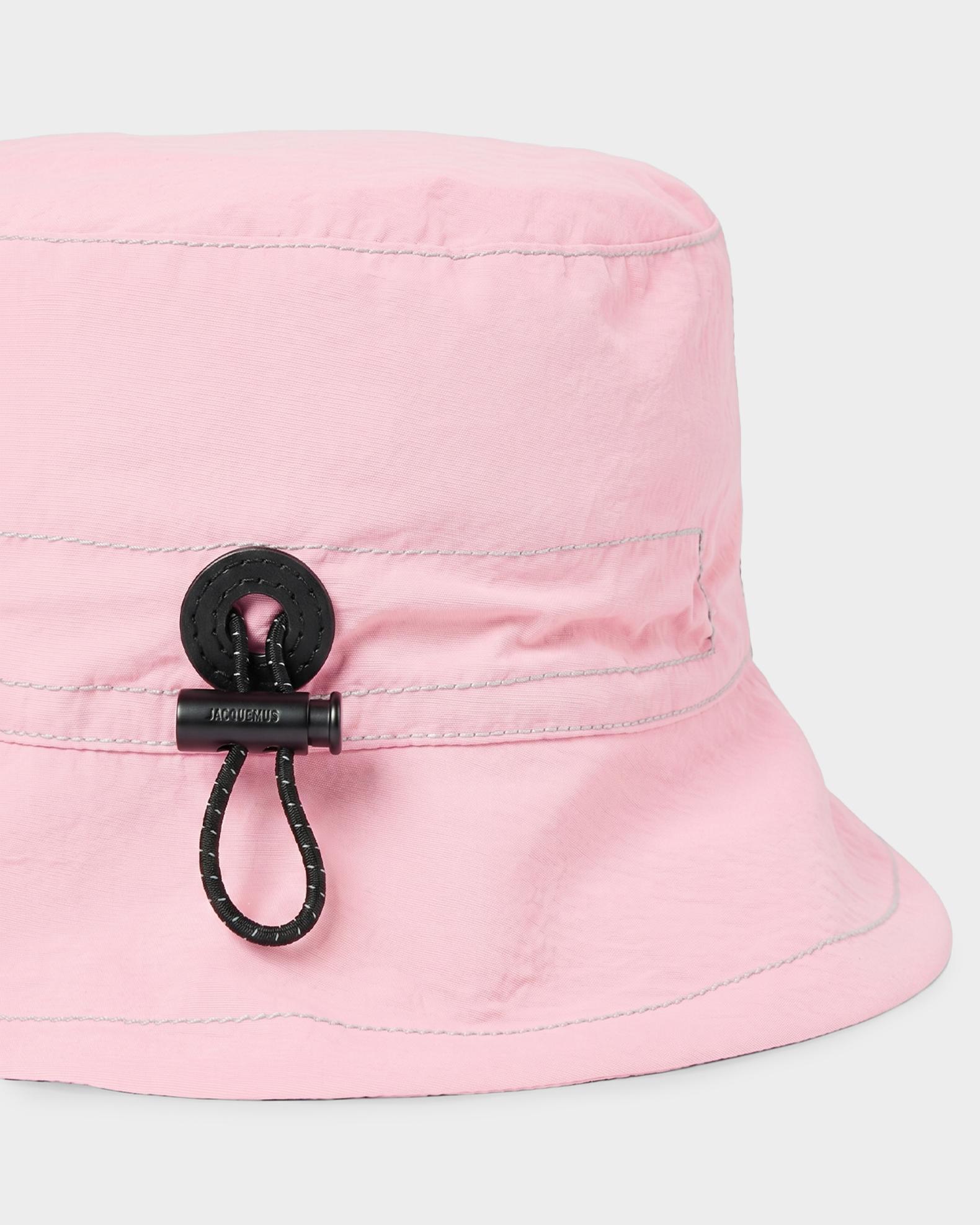 Jacquemus Blush Pink Bucket Hat with Adjustable Strap display picture 1