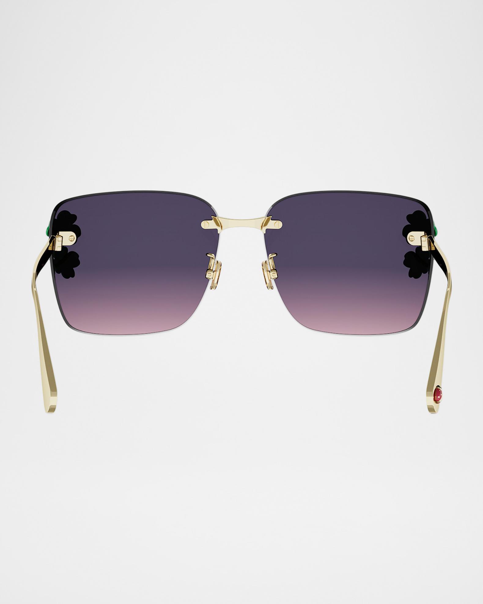 Dior Dior Clover S2U Metal Square Sunglasses | Neiman Marcus