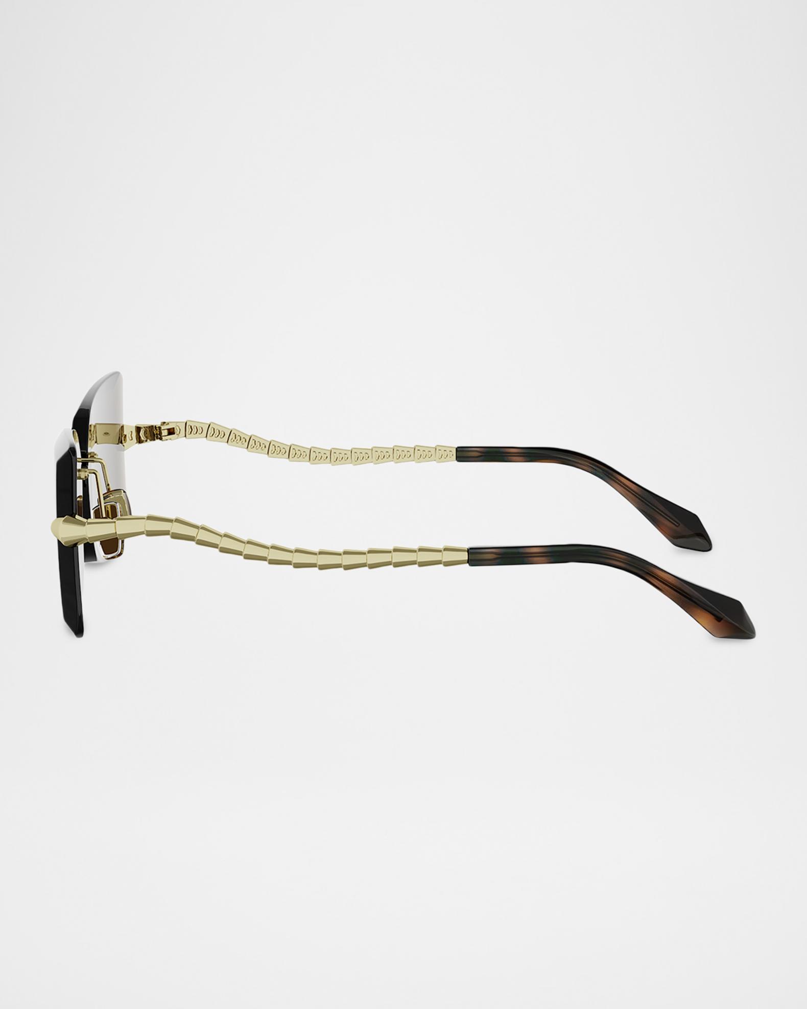 BVLGARI Serpenti 62mm Metal Rectangular Sunglasses | Neiman  display picture 1