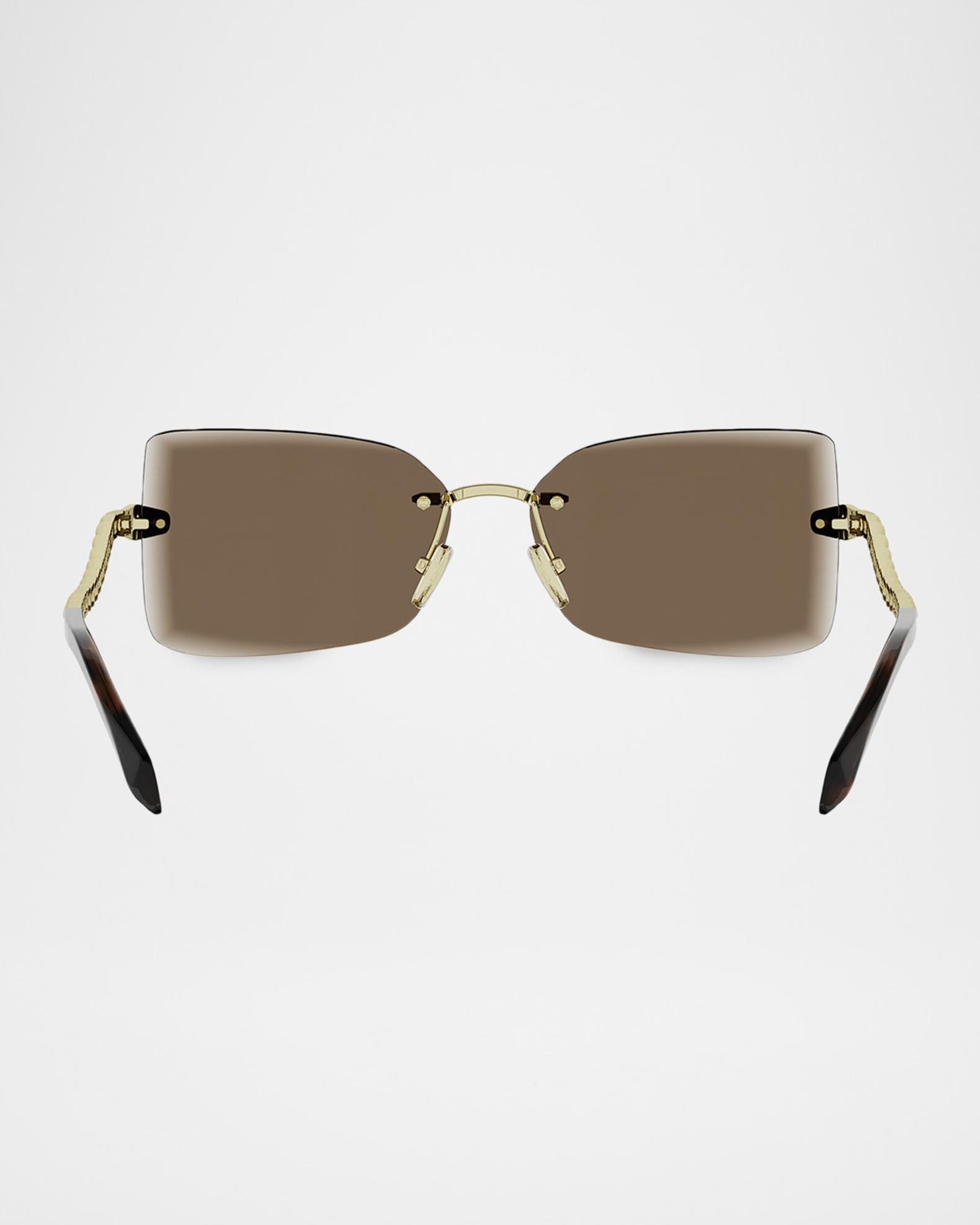 BVLGARI Serpenti 62mm Metal Rectangular Sunglasses | Neiman  display picture 3