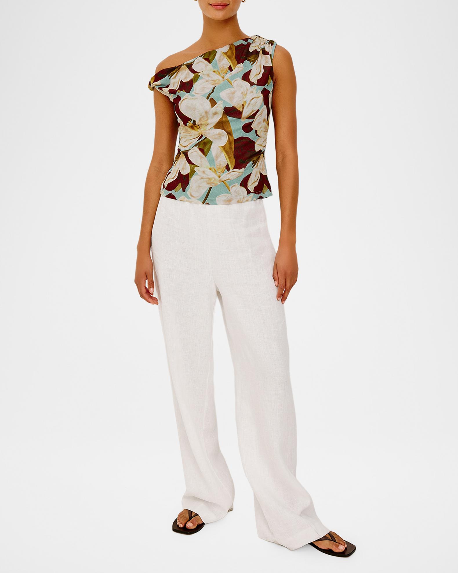 Rails Orelia Floral Ruched Mesh Top | Neiman Marcus