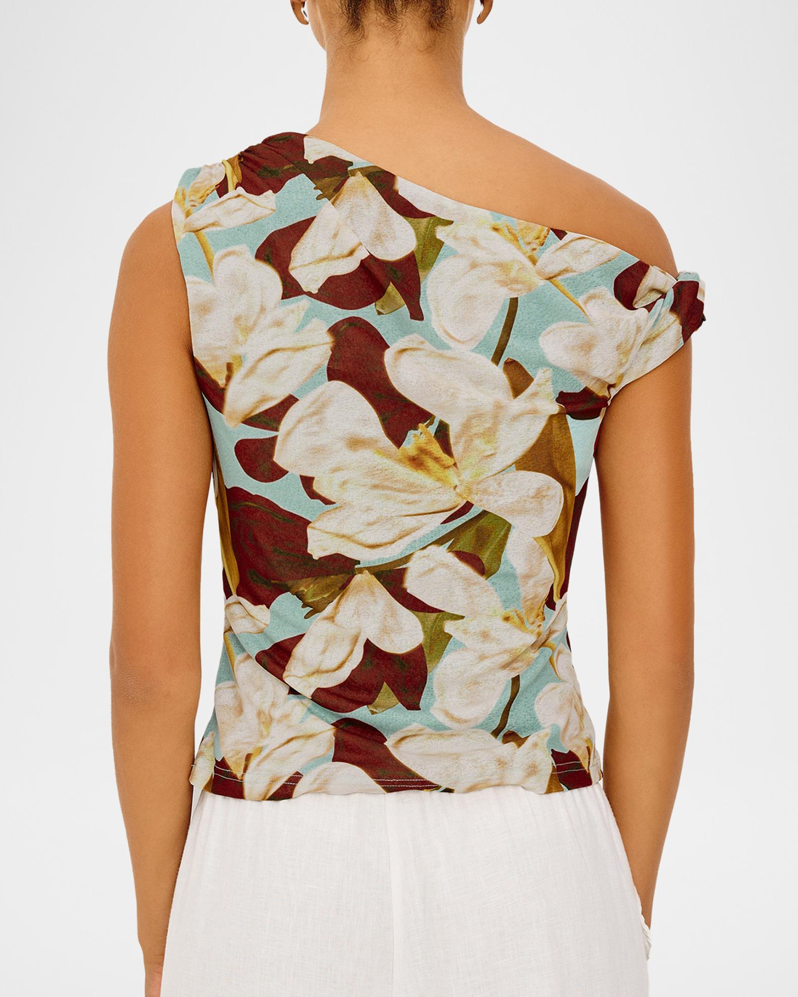 Rails Orelia Floral Ruched Mesh Top | Neiman Marcus