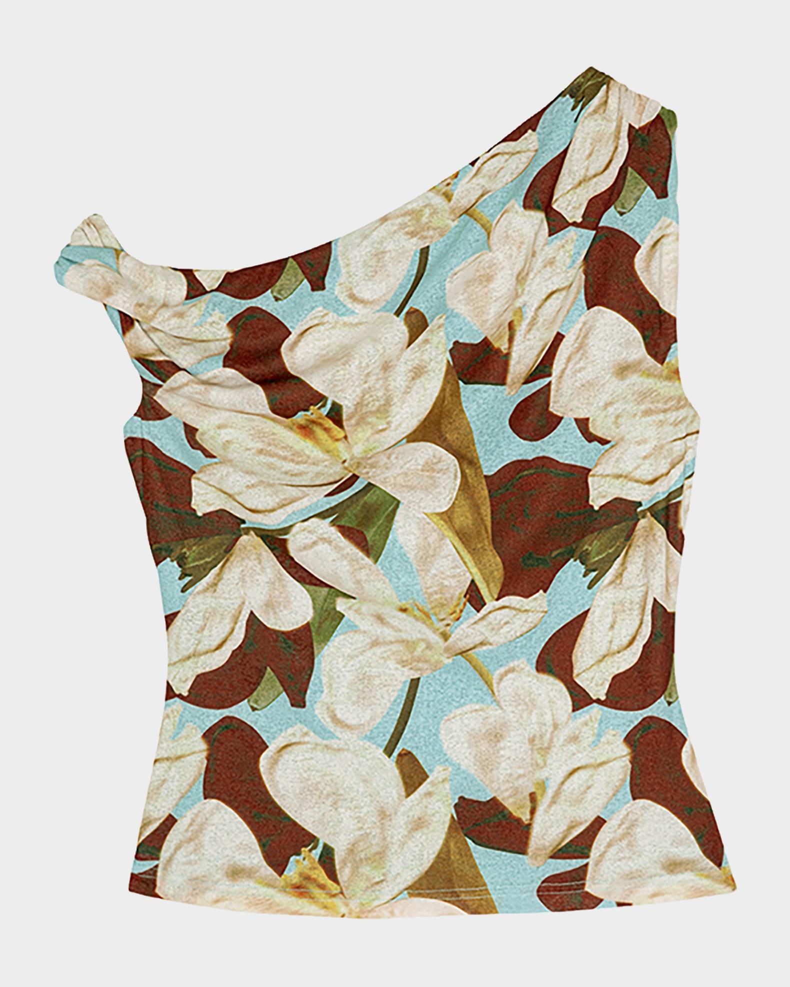 Rails Orelia Floral Ruched Mesh Top | Neiman Marcus