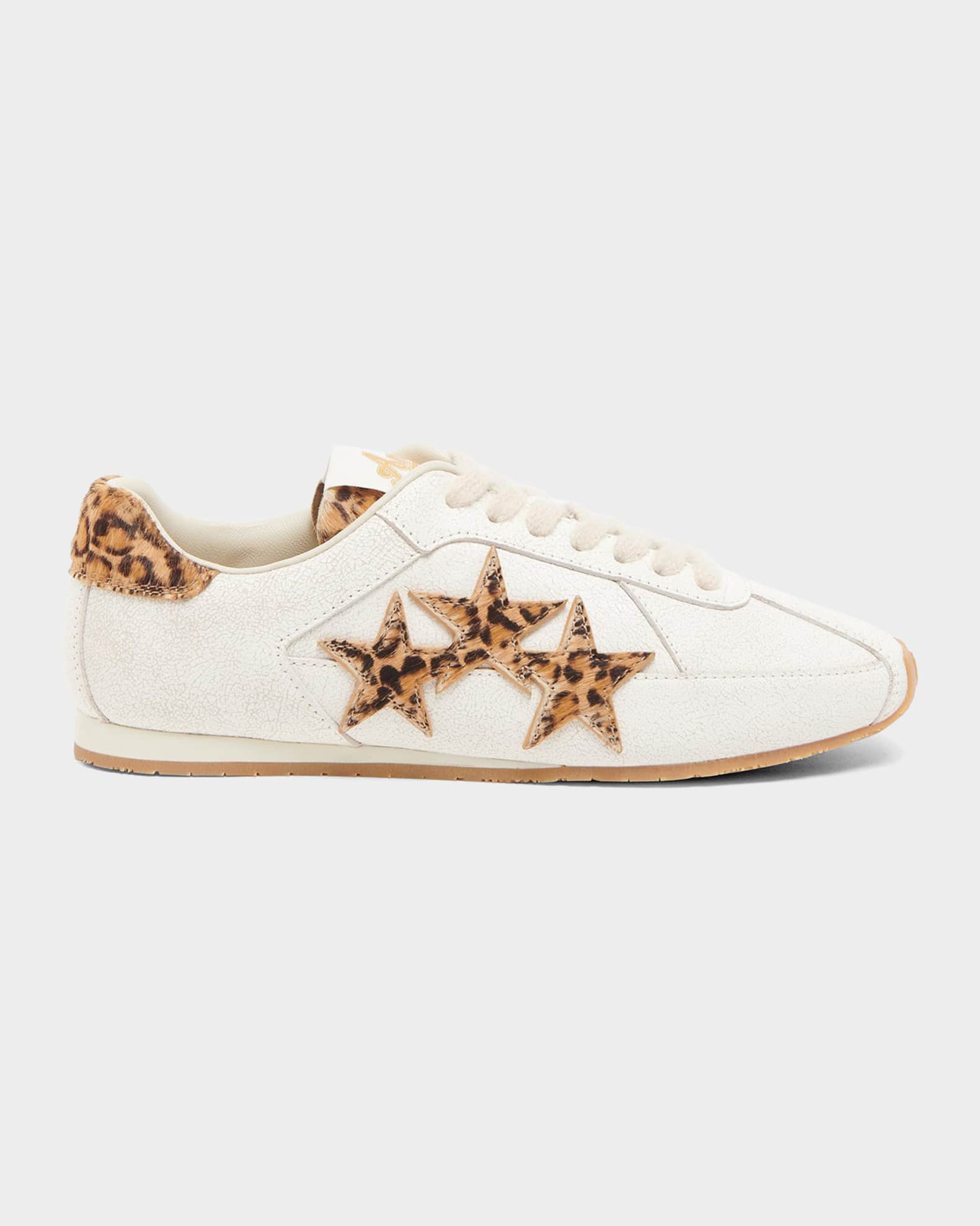 Amiri Pacific Leopard Calf Hair and Leather Low-Top Sneakers