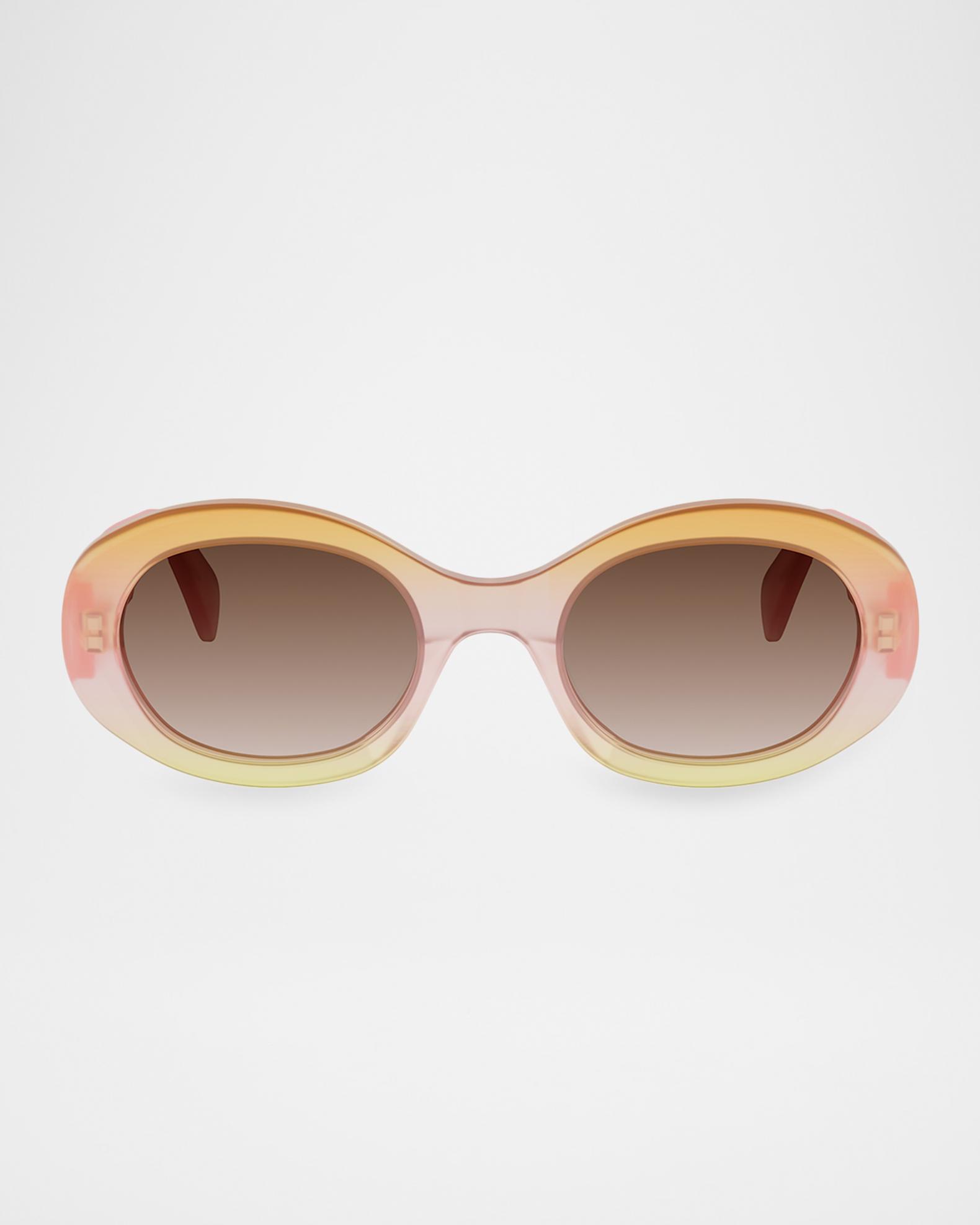CELINE Triomphe 52mm Oval Sunglasses | Neiman Marcus