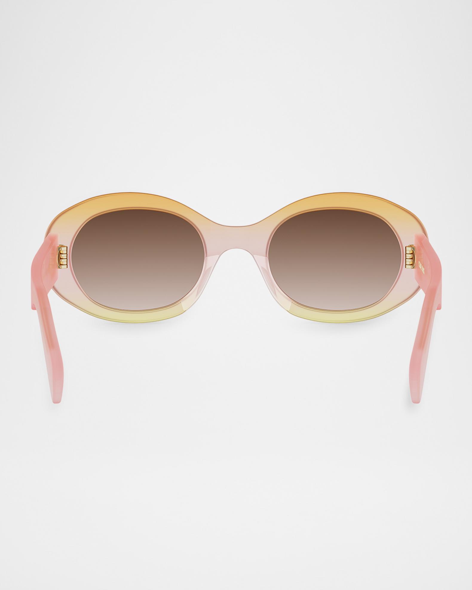 Celine Eyewear Triomphe oval acetate sunglasses, white, 52 mm, gently used Buy CELINE White Triomphe Oval Sunglasses in Acetate For  main image 3