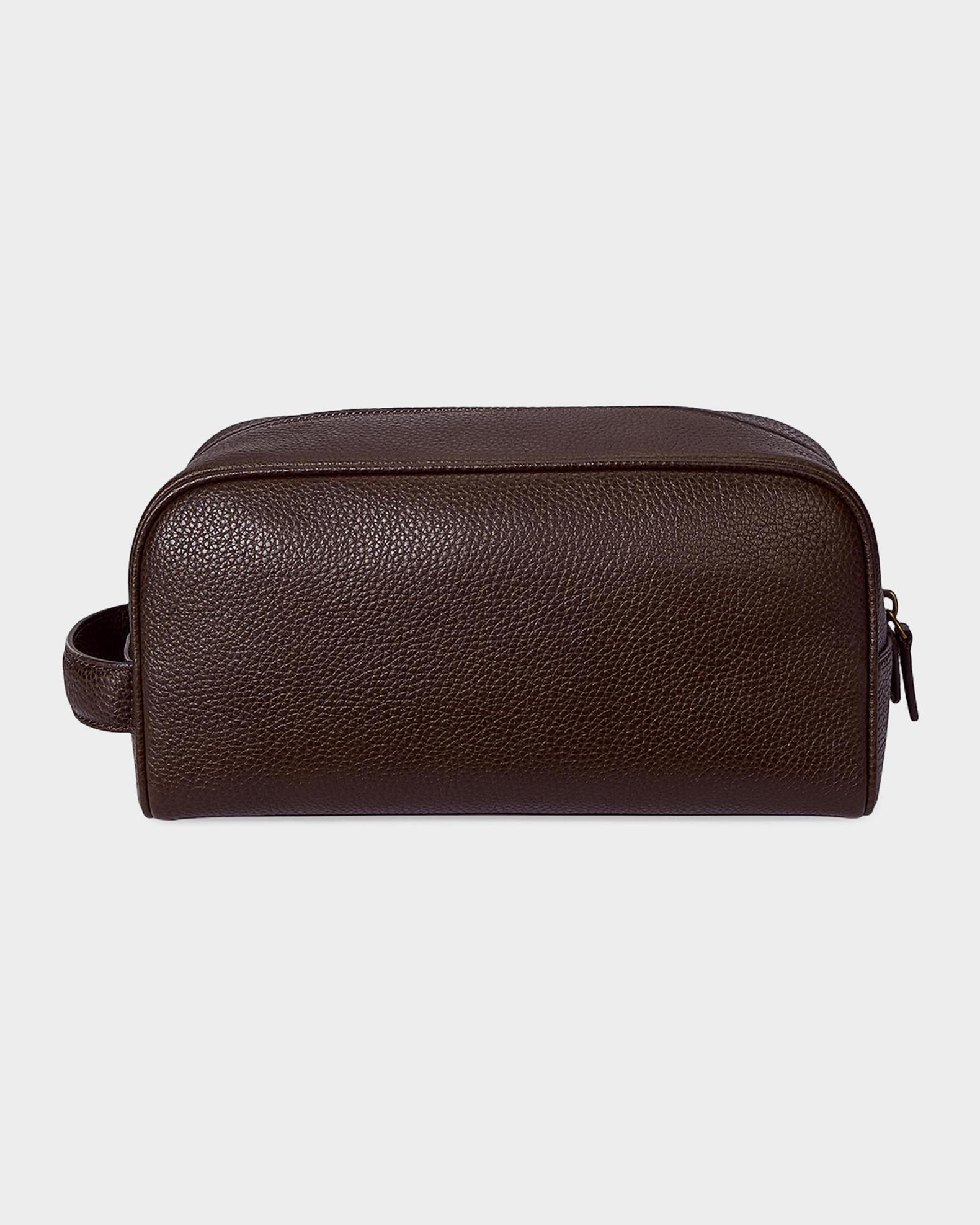 Polo Ralph Lauren Men's Medium Pebbled Leather Toiletry Bag