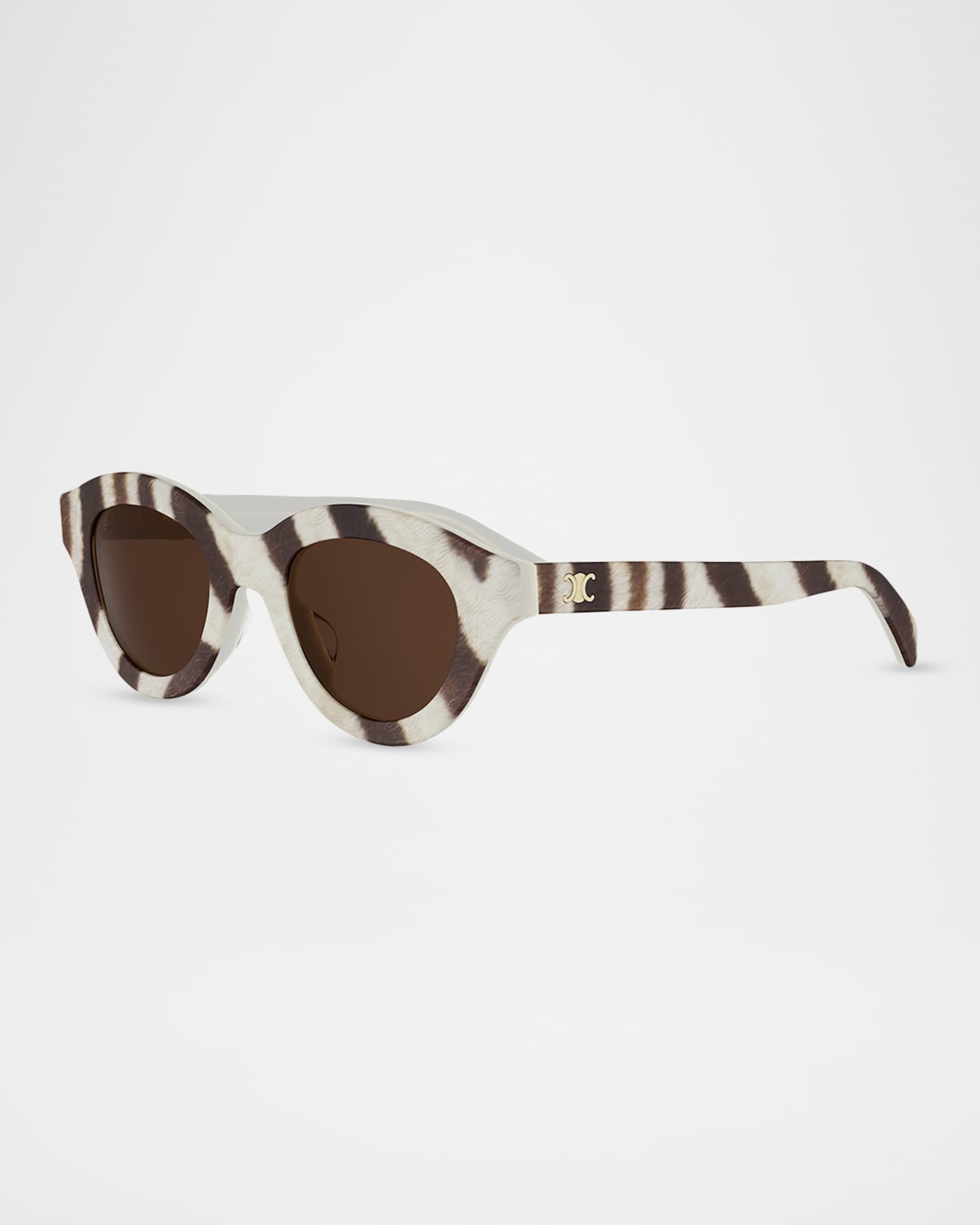 Celine Triomphe Mini 47mm Round Glasses | Neiman Marcus