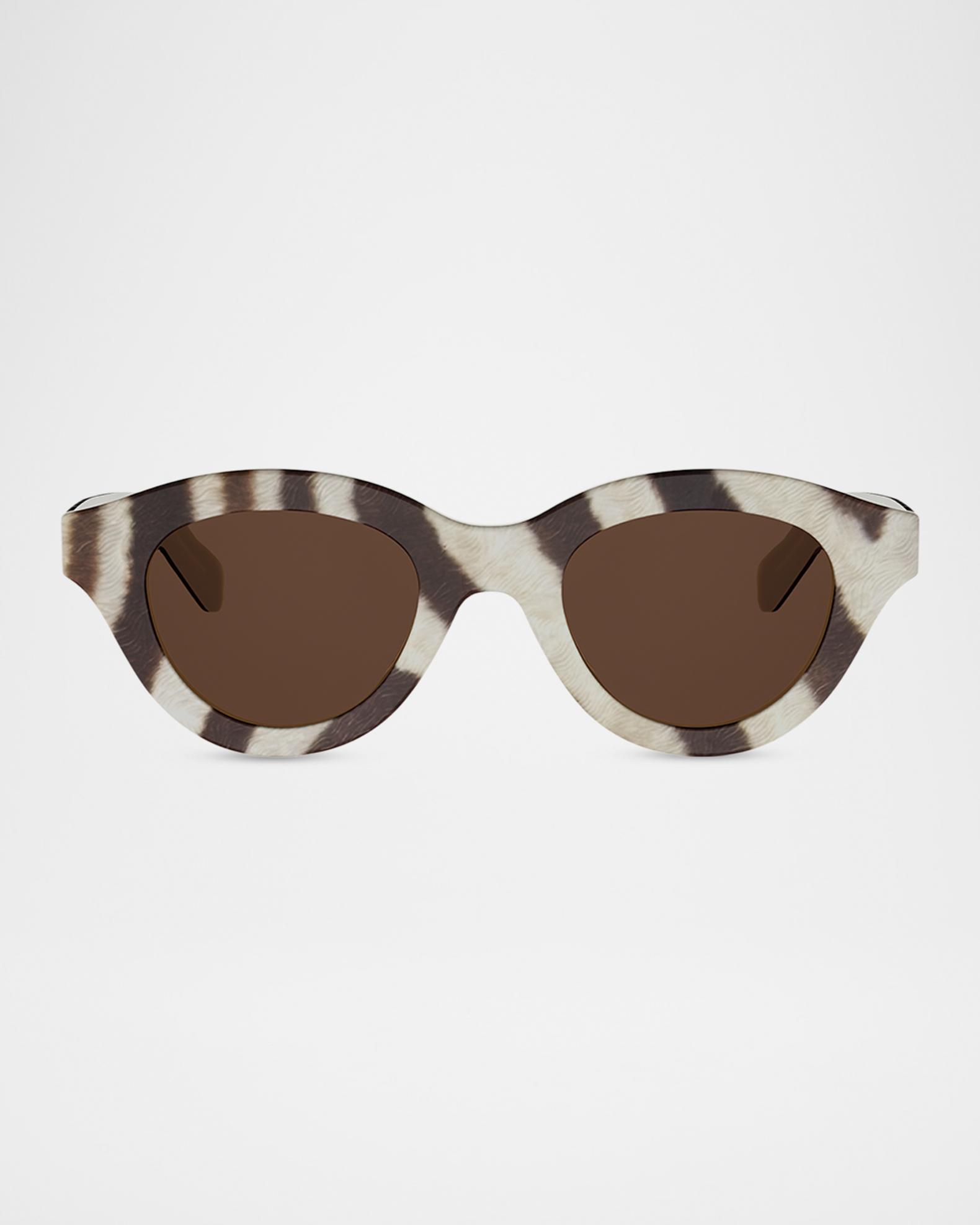 CELINE Triomphe Mini 47mm Round Glasses | Neiman Marcus
