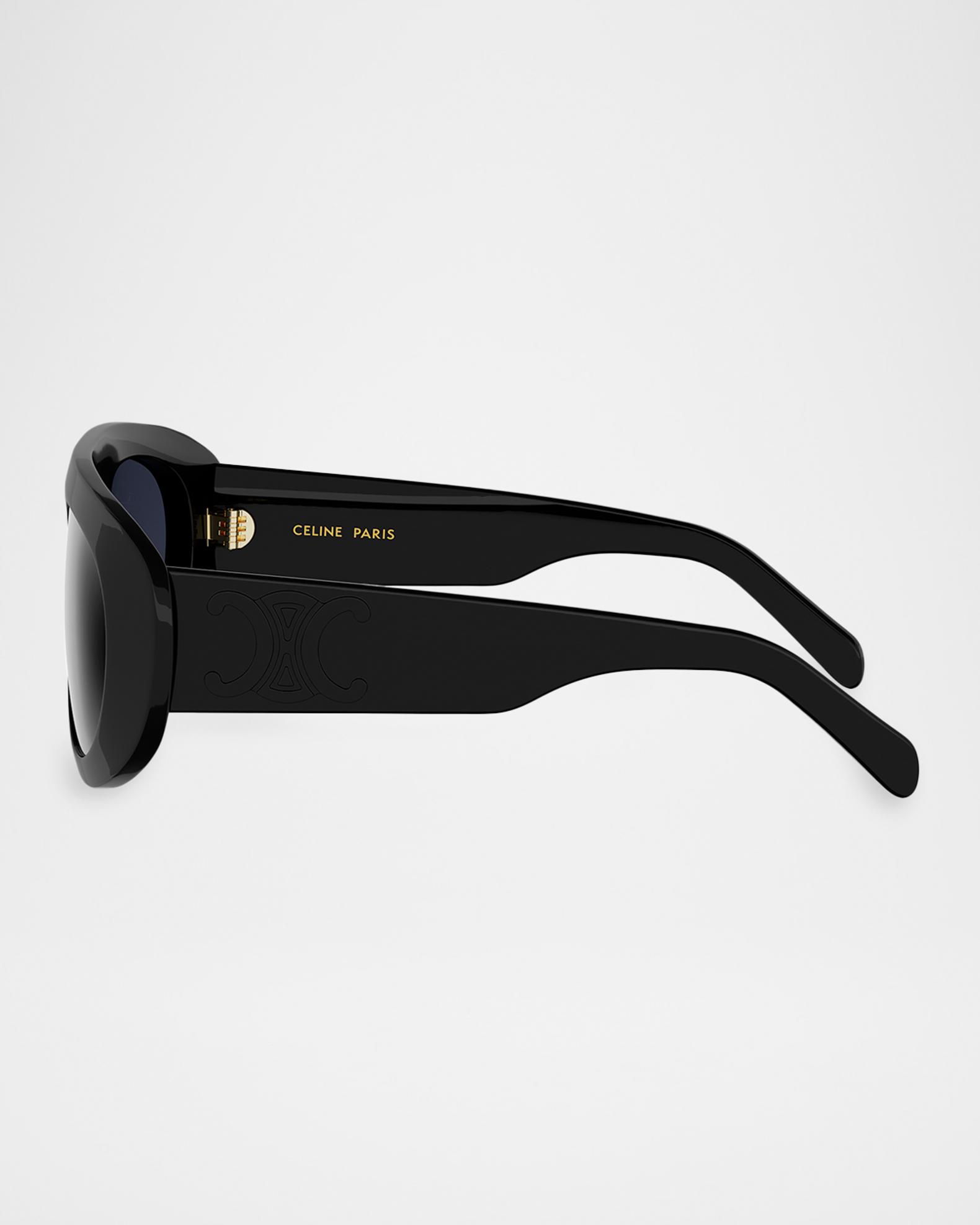 CELINE サングラス CELINE Triomphe Stamp 57mm Mask Sunglasses | Neiman Marcus