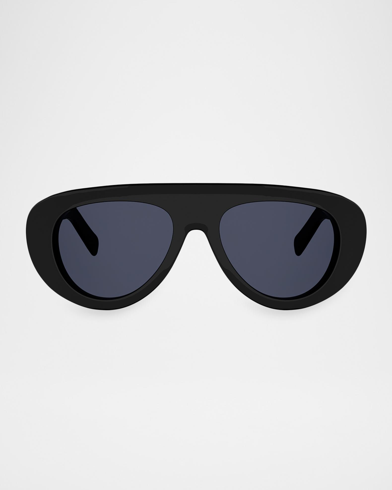 CELINE Triomphe Stamp 57mm Mask Sunglasses | Neiman Marcus