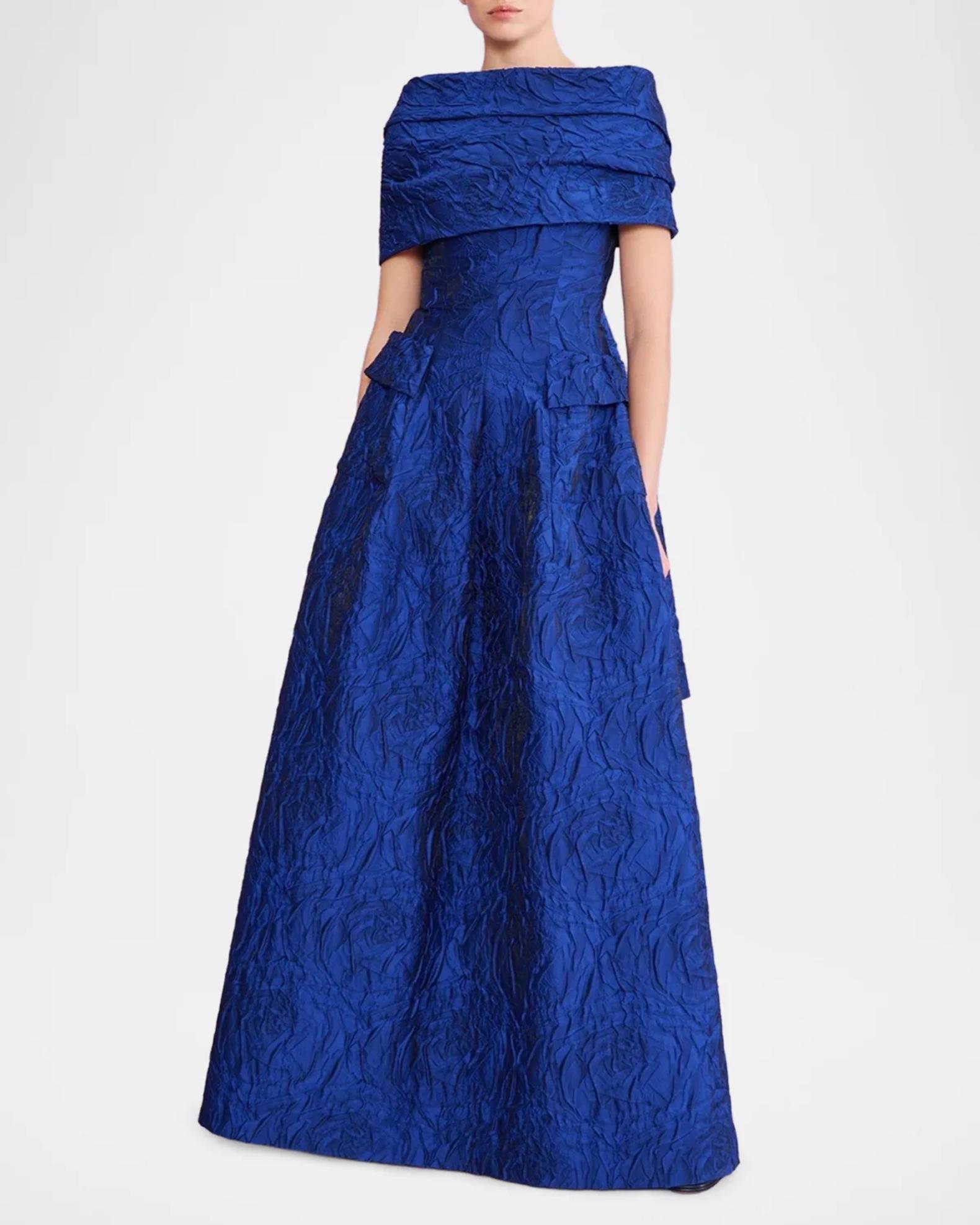 Talbot Runhof Rose Jacquard Stole | Neiman Marcus
