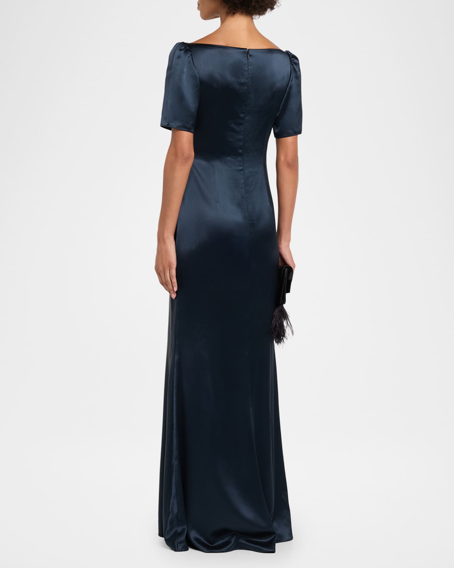 marilyn satin wrap midi dress Forever New Marilyn Satin Wrap Midi Dress in Blue