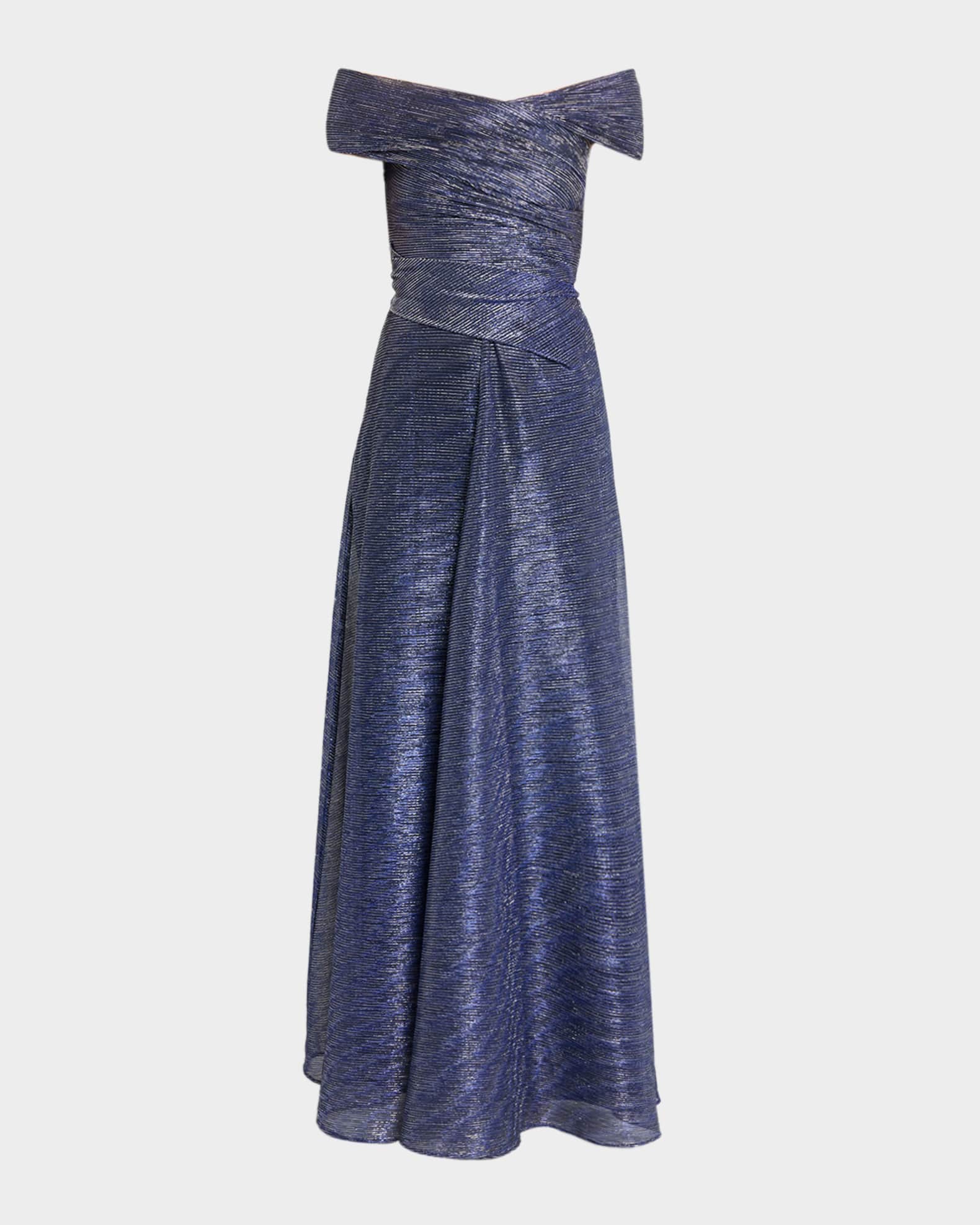 talbot runhof metallic dress Talbot Runhof Metallic-thread Maxi Dress