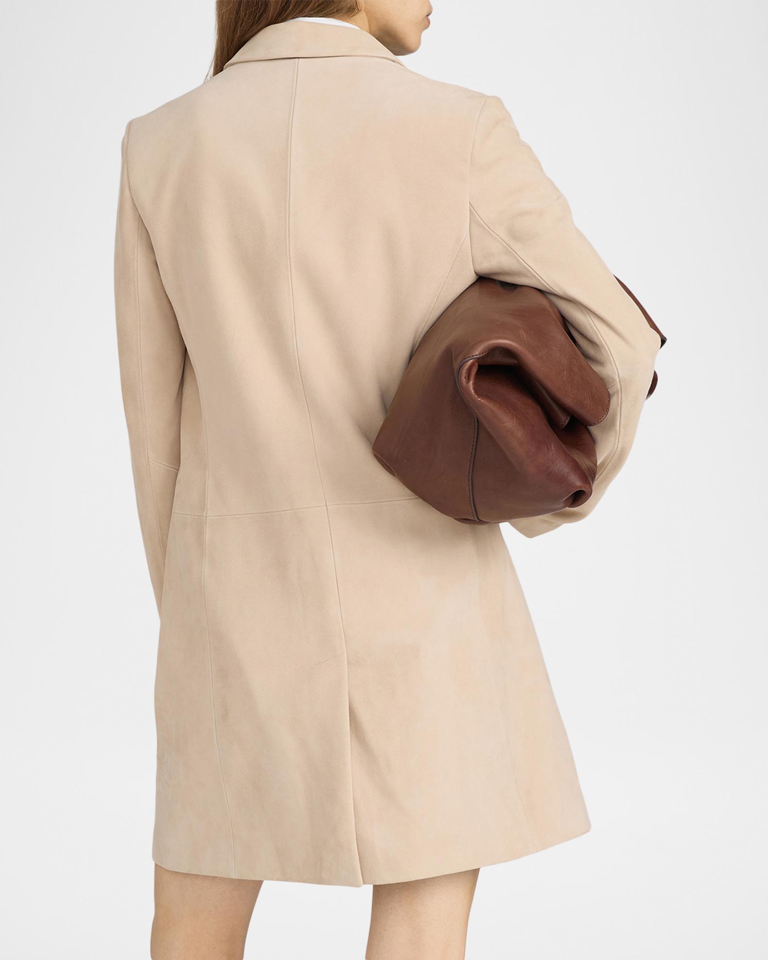 FRAME The Sleek Suede Coat | Neiman Marcus