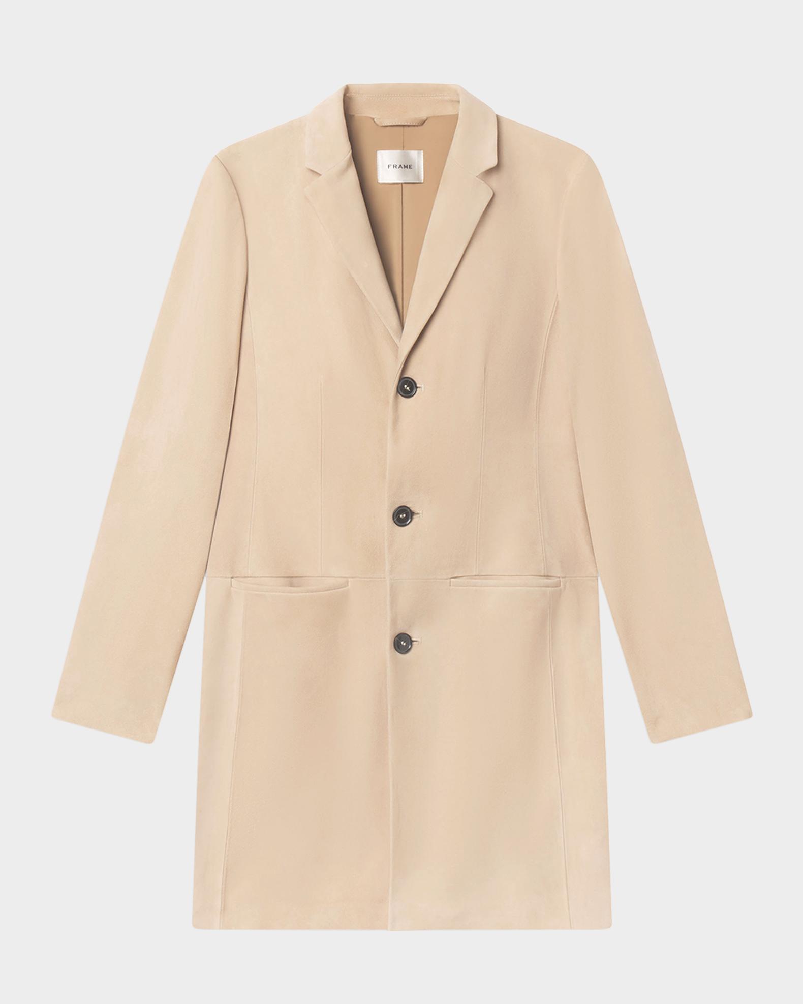 FRAME The Sleek Suede Coat | Neiman Marcus