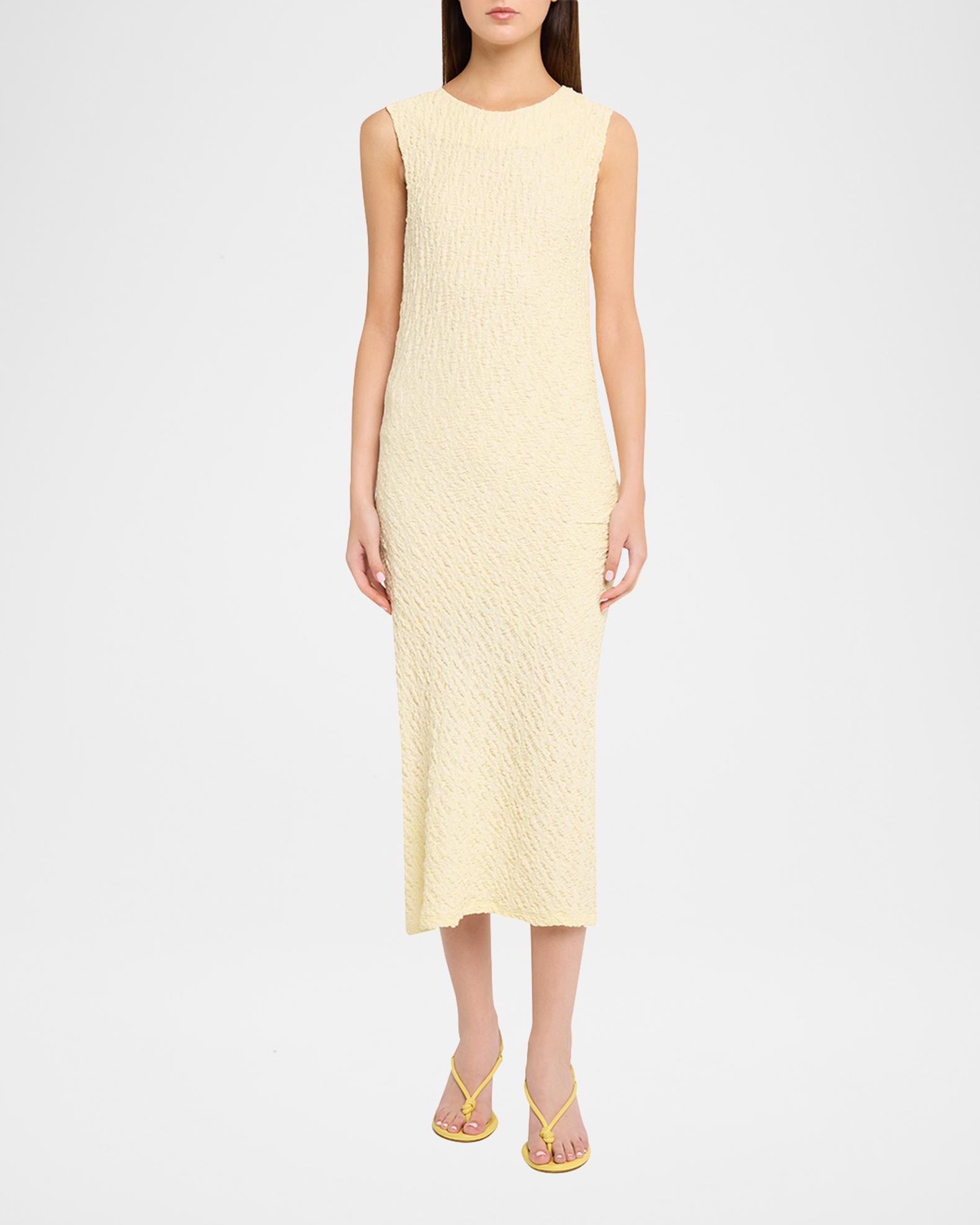 Vince Textured Sleeveless Midi Dress | Neiman Marcus