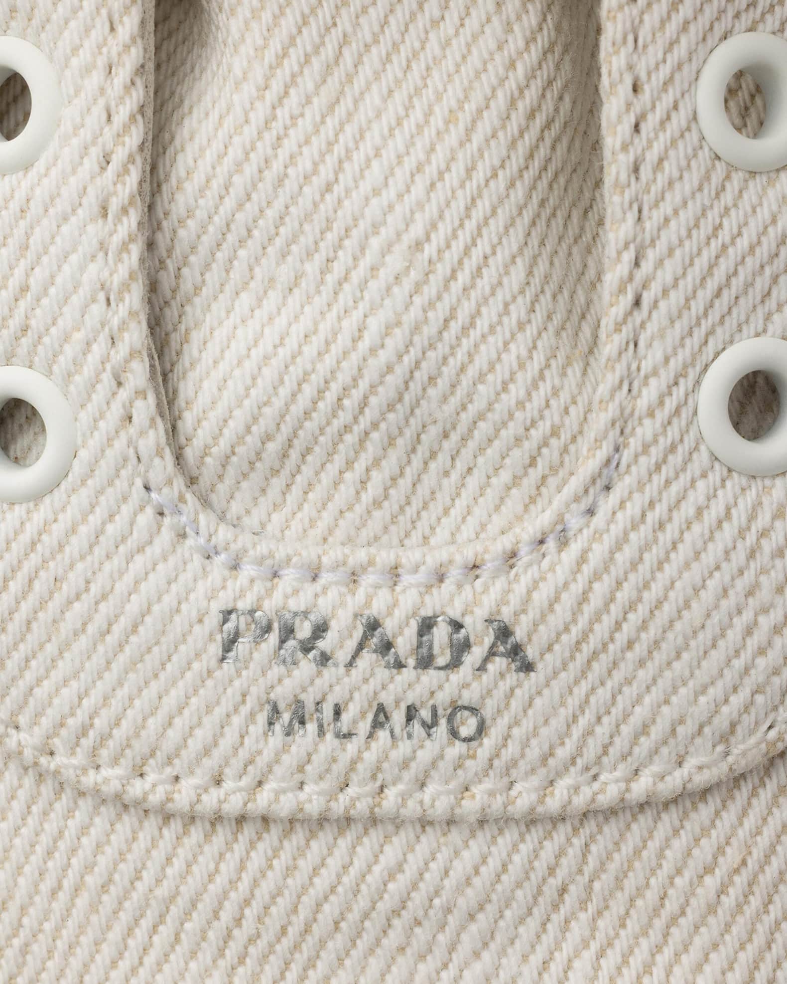 PRADA ガーメント Prada Collapse Cotton Denim Sneakers | Neiman Marcus