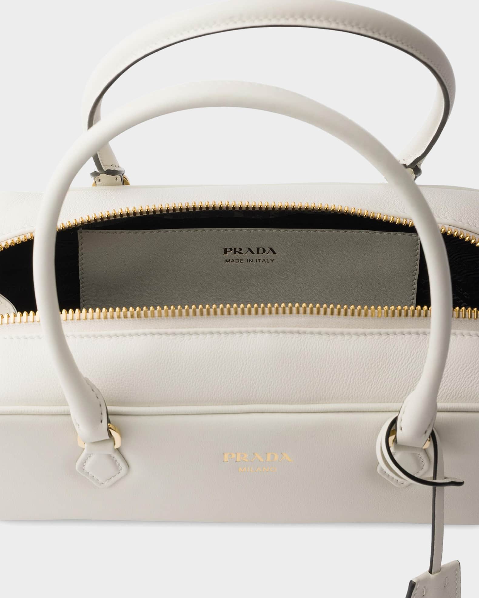 Prada Swing Leather Top-Handle Bag | Neiman Marcus