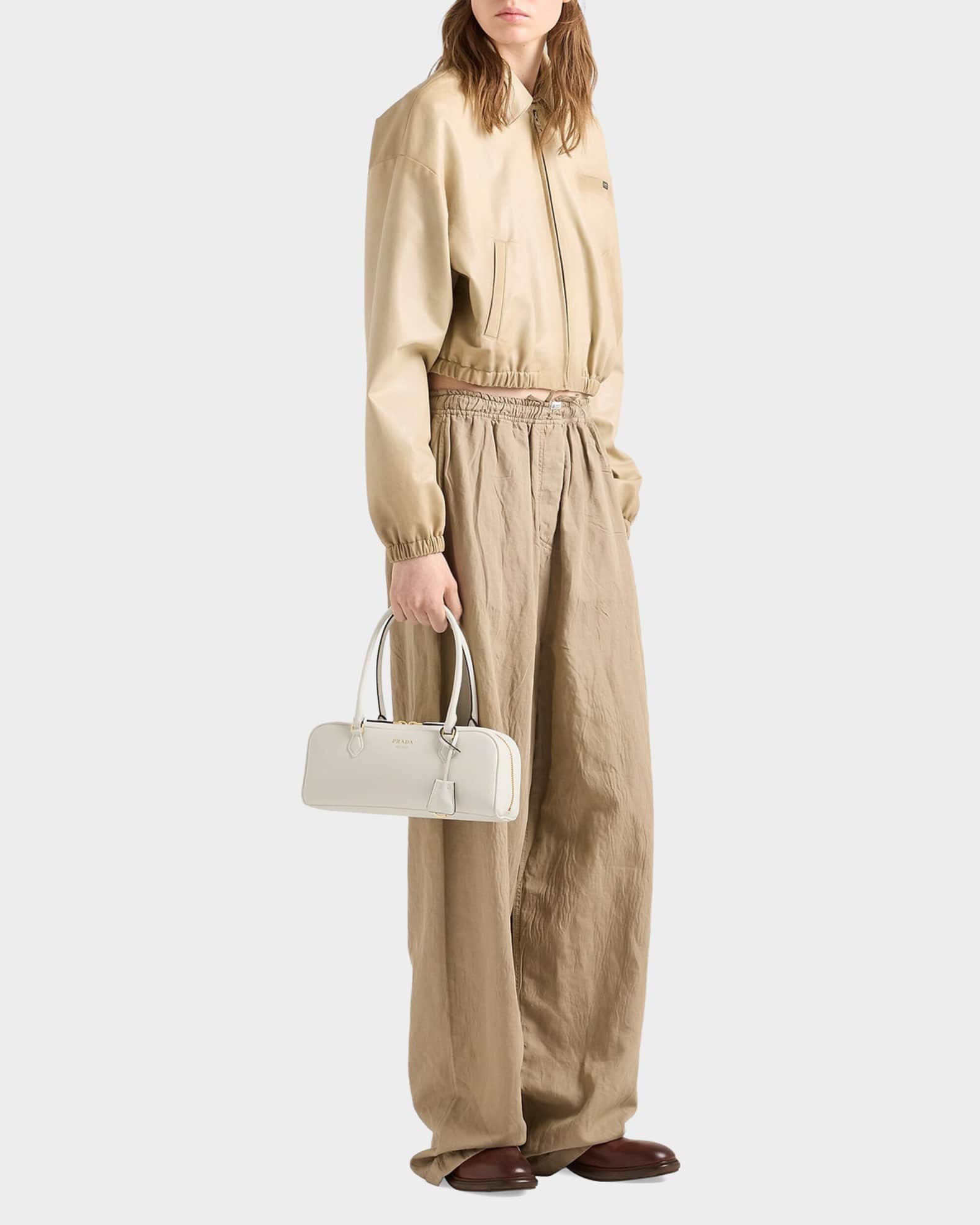 PRADA ガーメント Prada Swing Leather Top-Handle Bag | Neiman Marcus