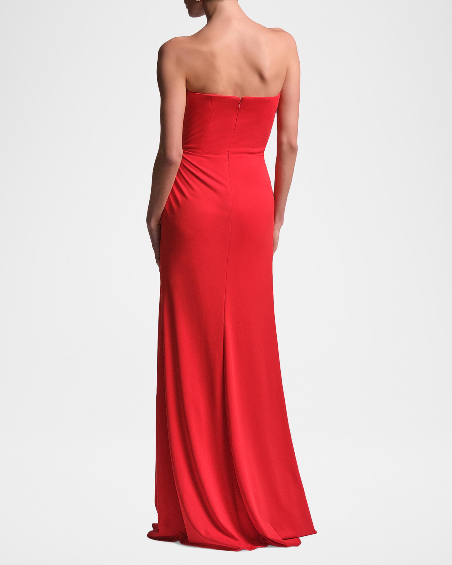 BCBGMAXAZRIA Stella Strapless Side-Twist Column Gown | Neiman Marcus