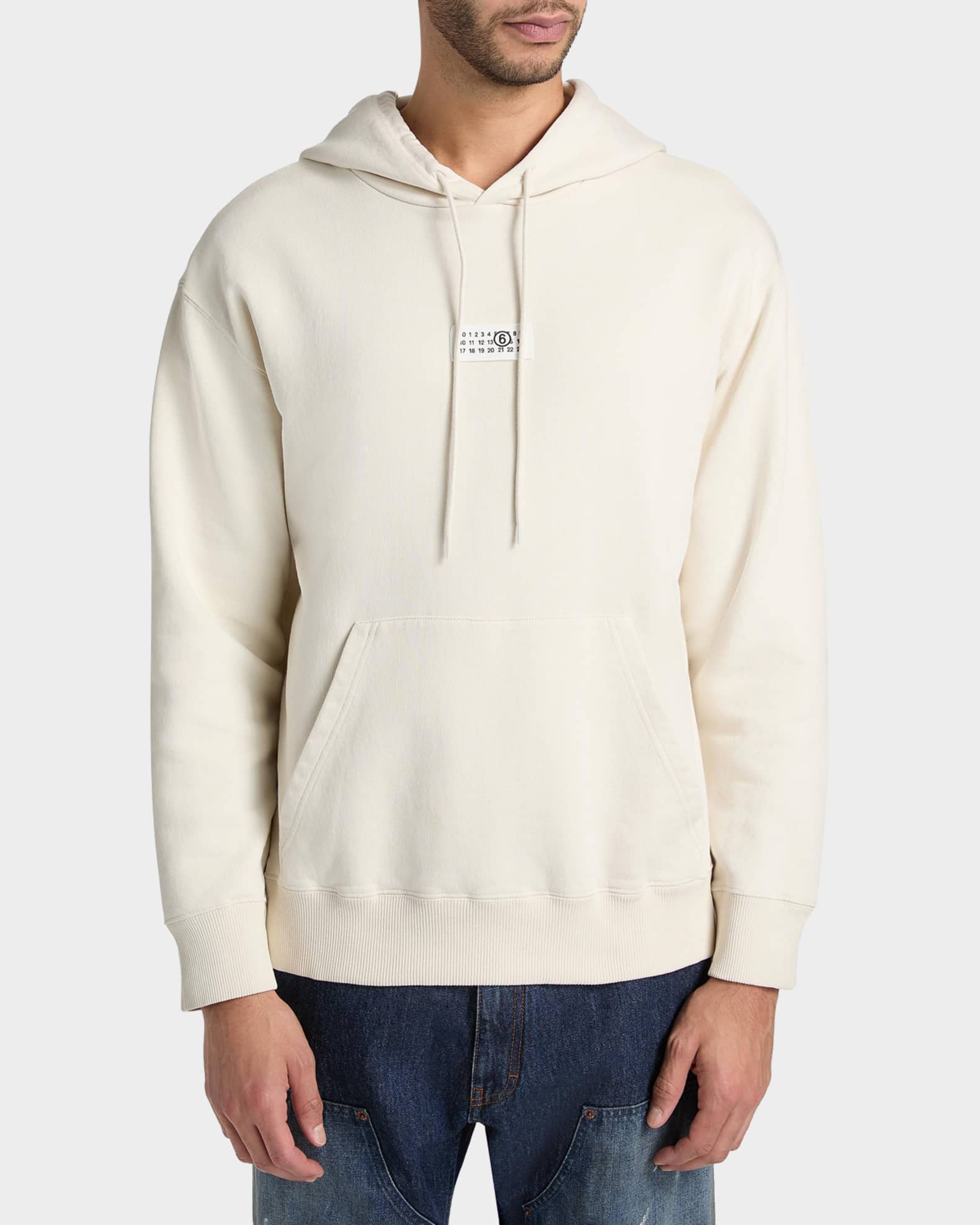 Maison Margiela Men's Numeric Cotton Hoodie | Neiman Marcus
