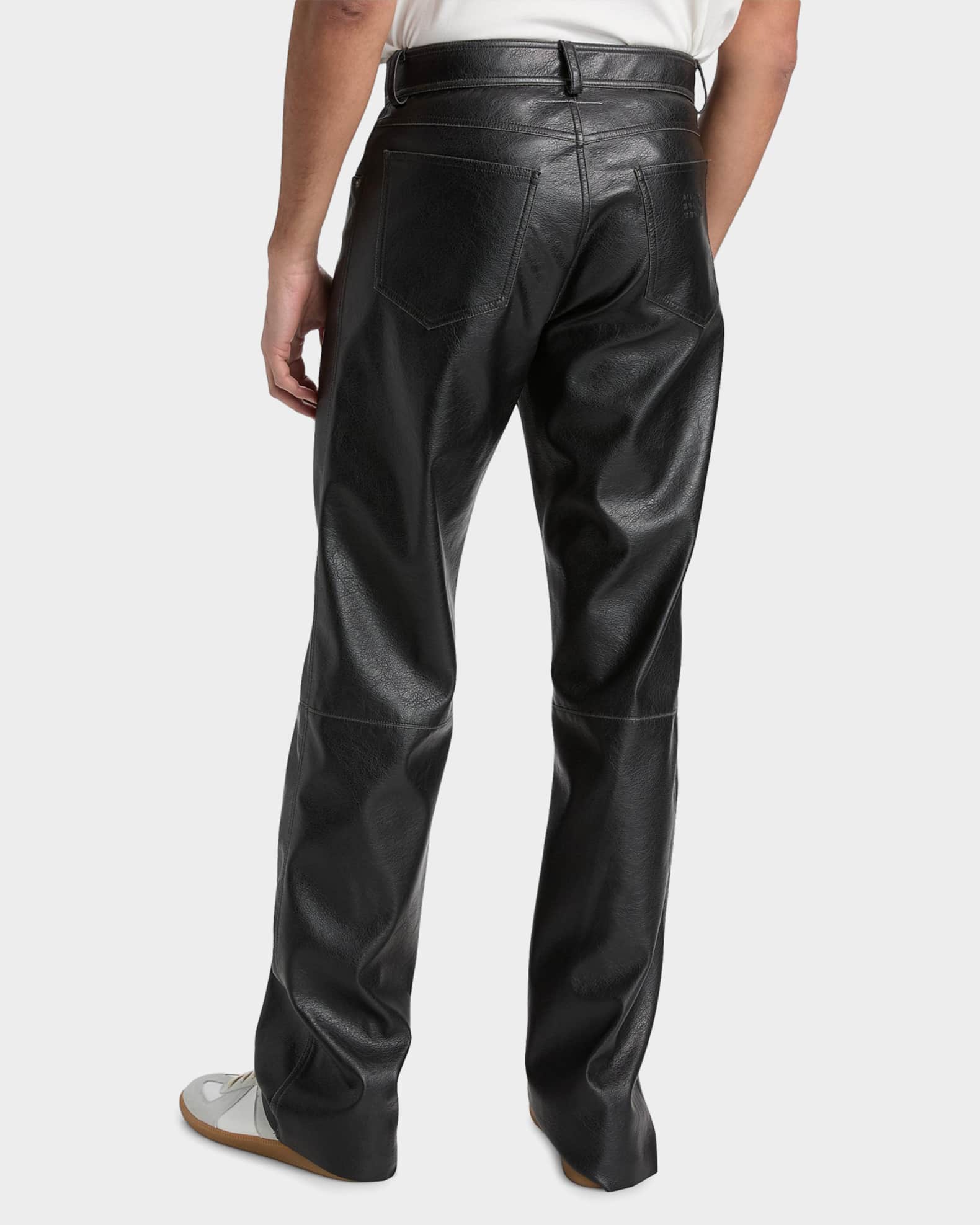 【fumi.mickey0831 さま】MM6 Maison Margiela Maison Margiela Men's Faux-Leather Straight-Leg Pants | Neiman Marcus
