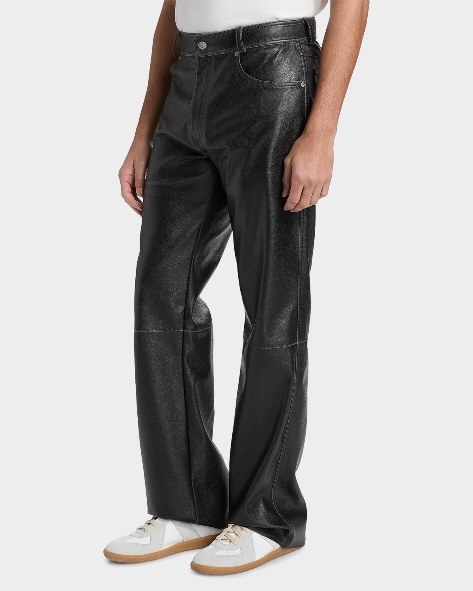 Maison Margiela Men's Faux-Leather Straight-Leg Pants | Neiman Marcus