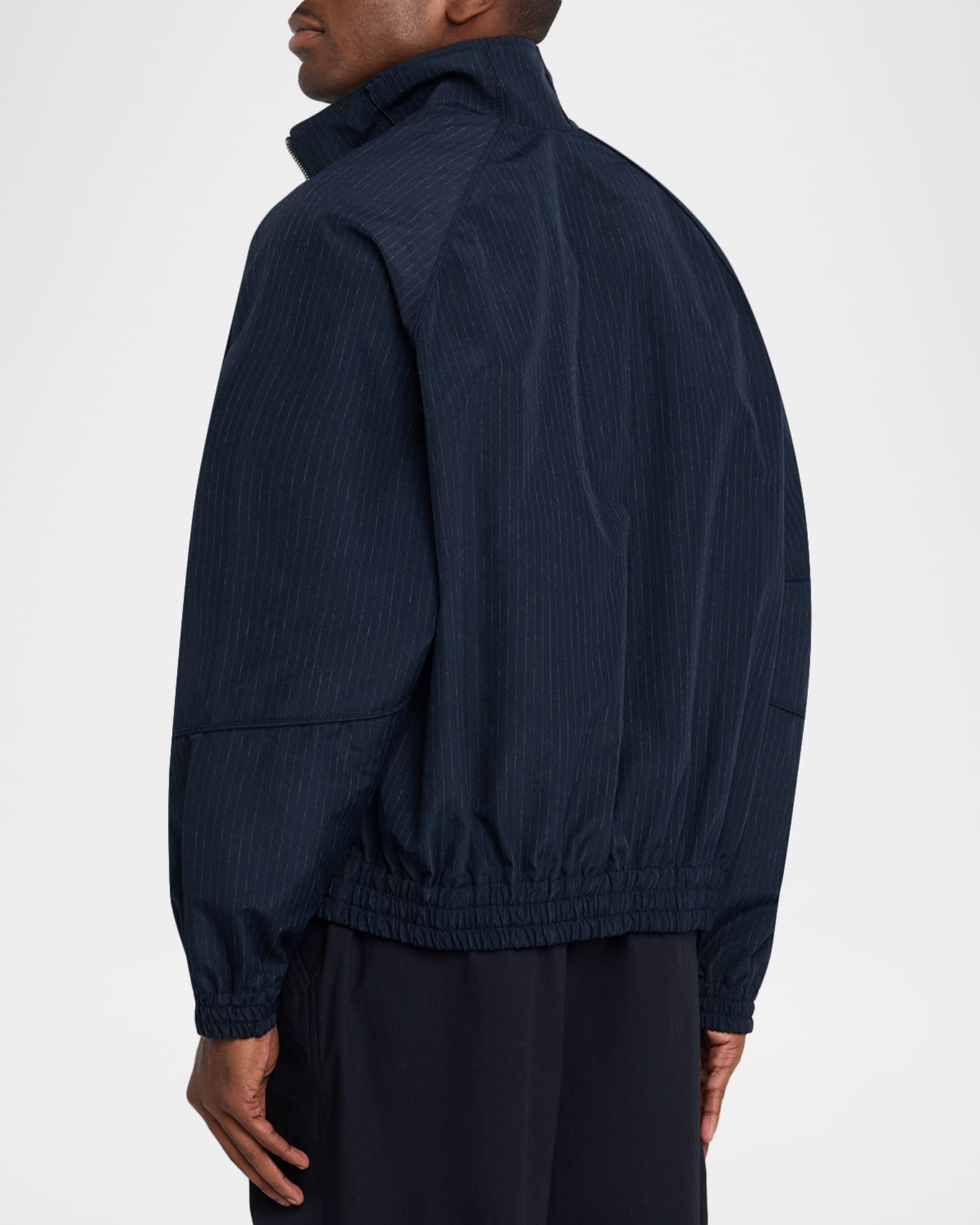 Willy Chavarria Men's Ruff Rider Pinstripe Track Jacket | Neiman