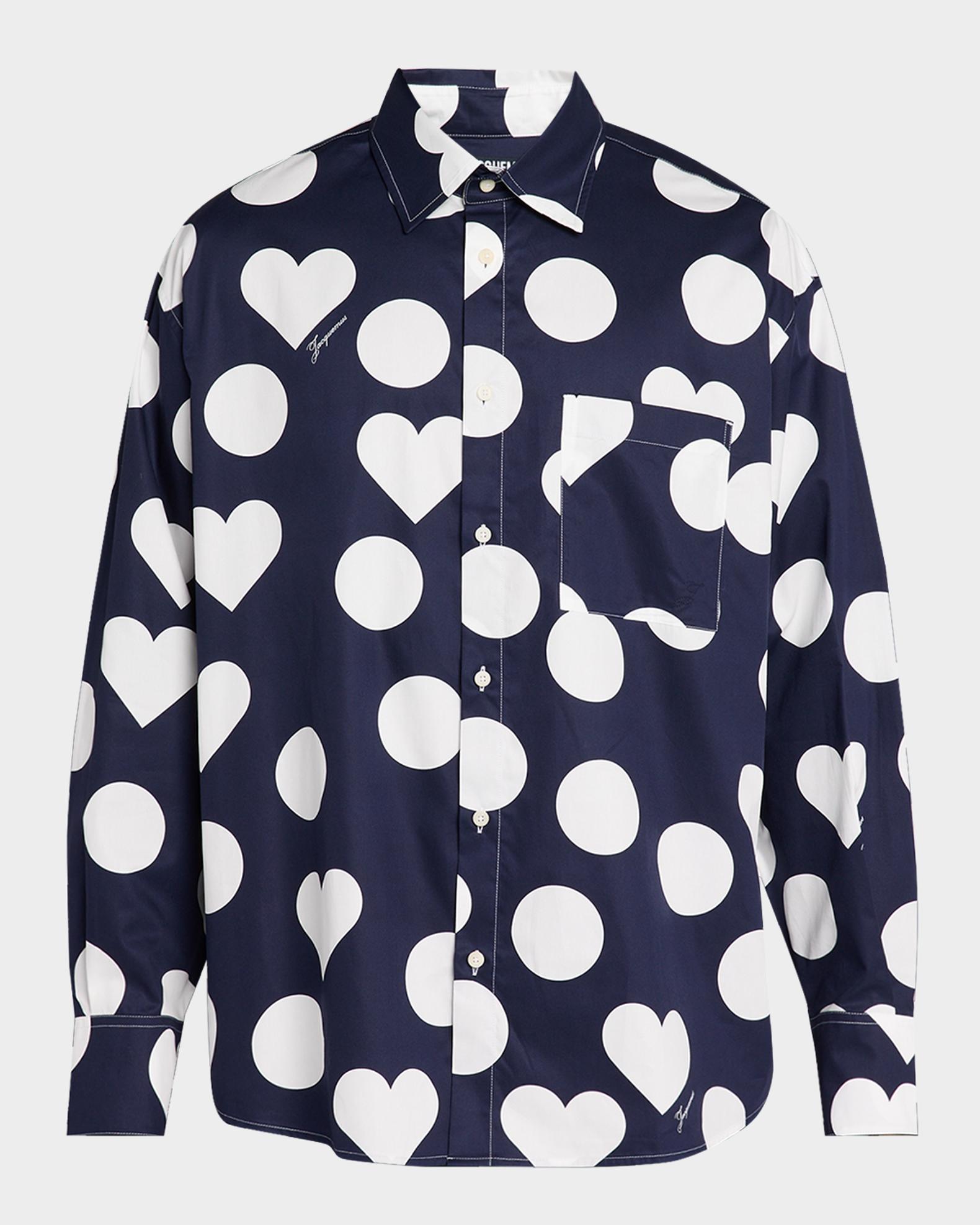 Jacquemus Men's La Chemise Cotton Shapes Button-Down Shirt