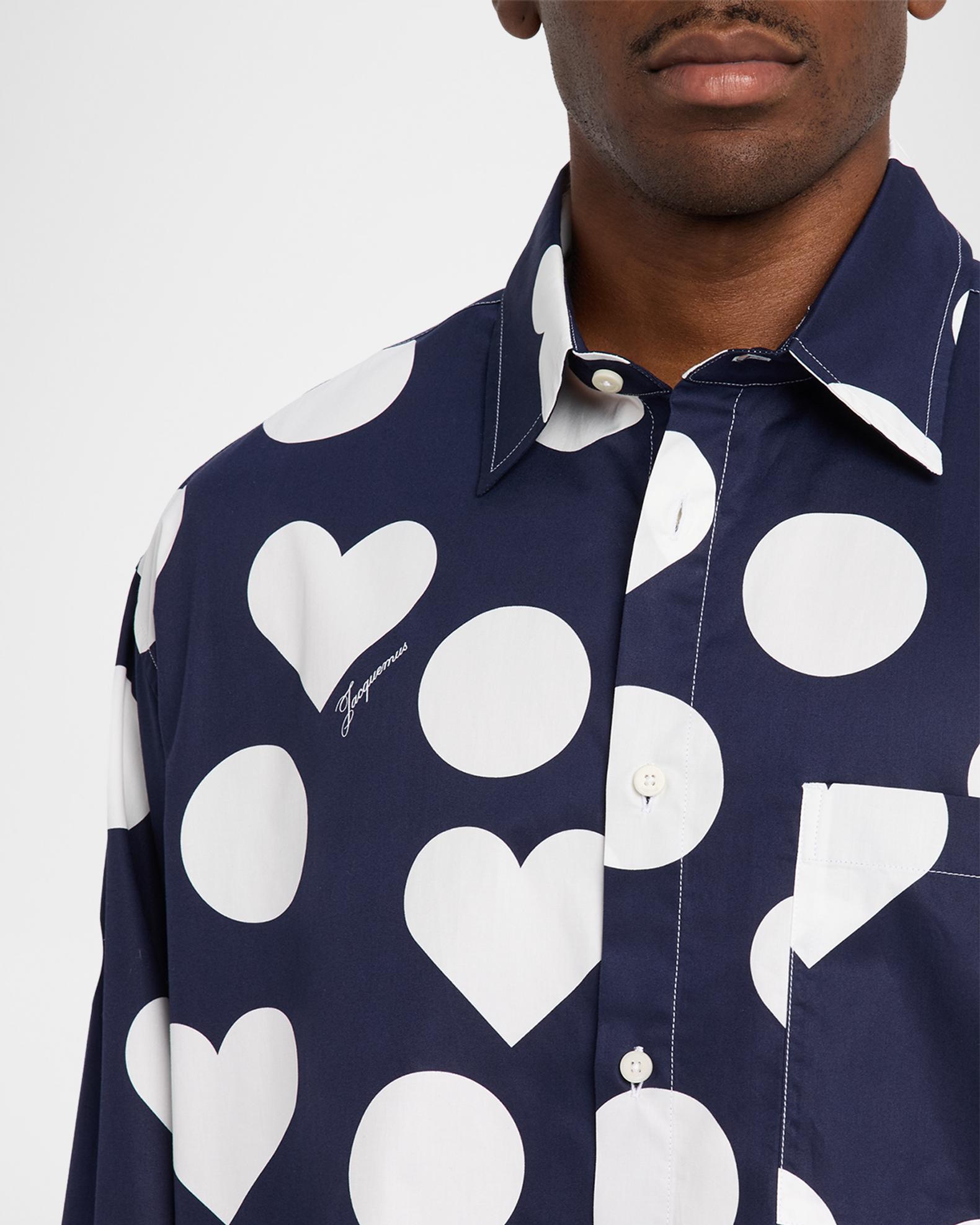 Jacquemus Men's La Chemise Cotton Shapes Button-Down Shirt