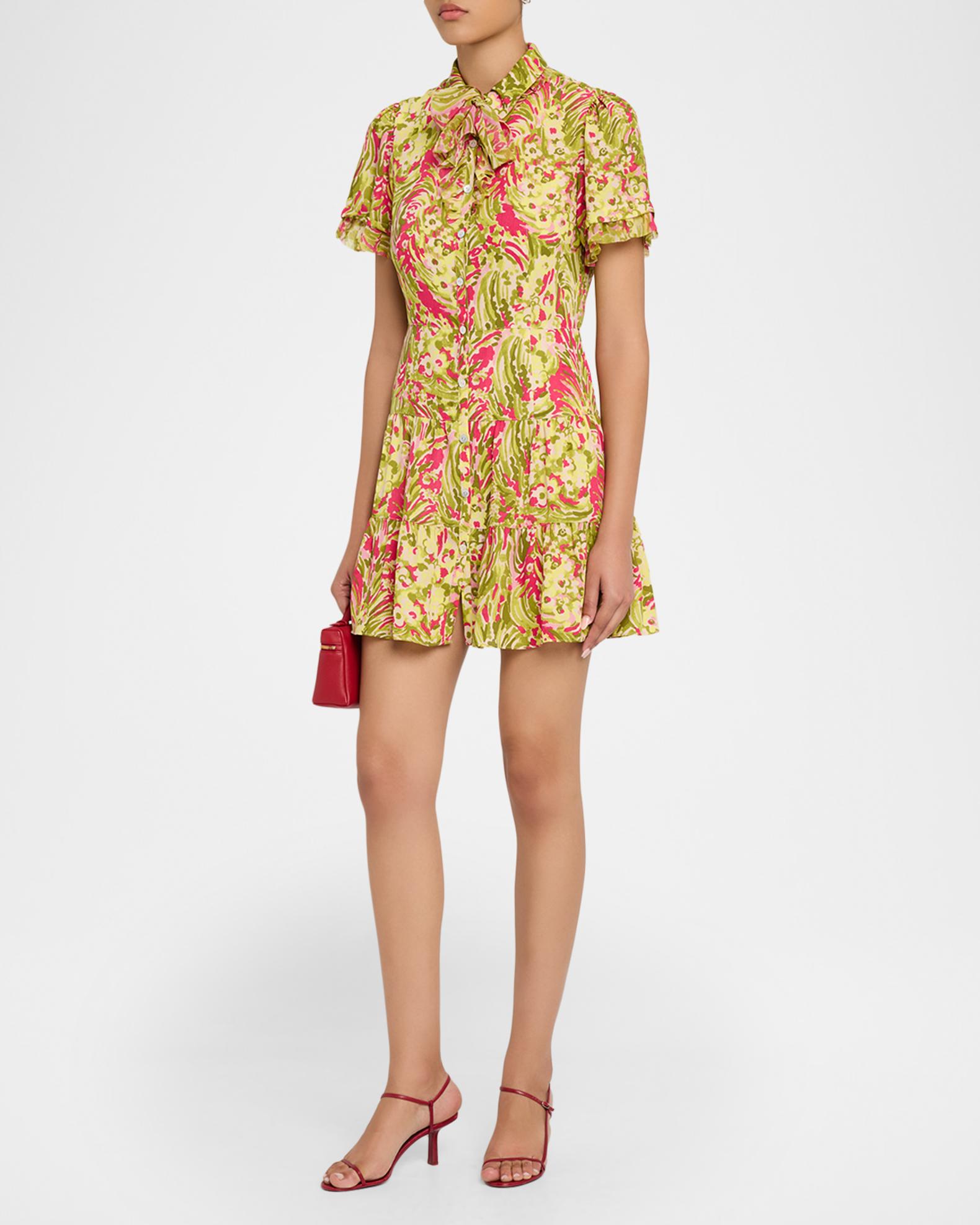 kari mini dress Cinq A Sept Women's Daisy Swirl Karissa Dress - Multi - Size 8