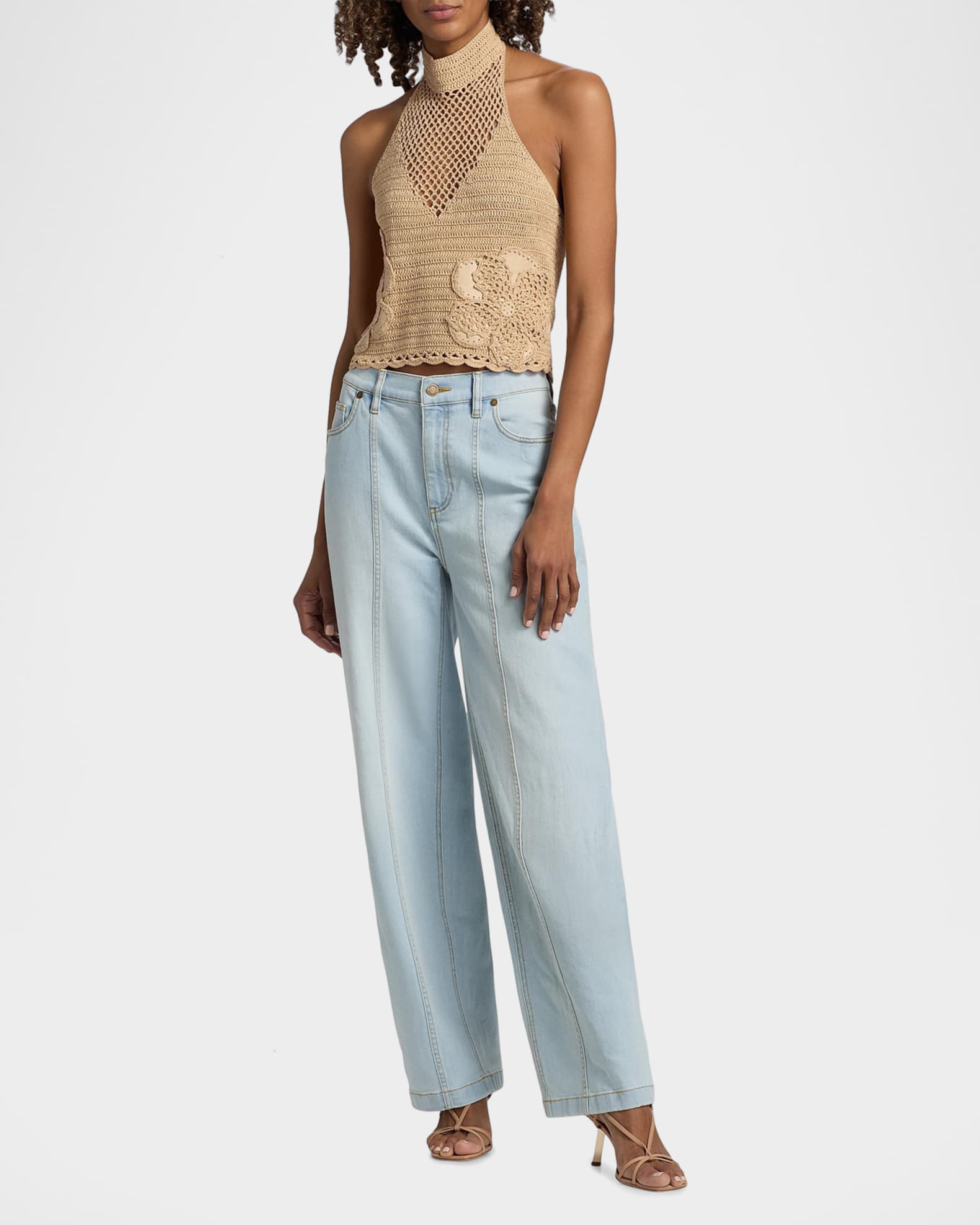 Ramy Brook Celeste Open-Knit Cotton Top | Neiman Marcus