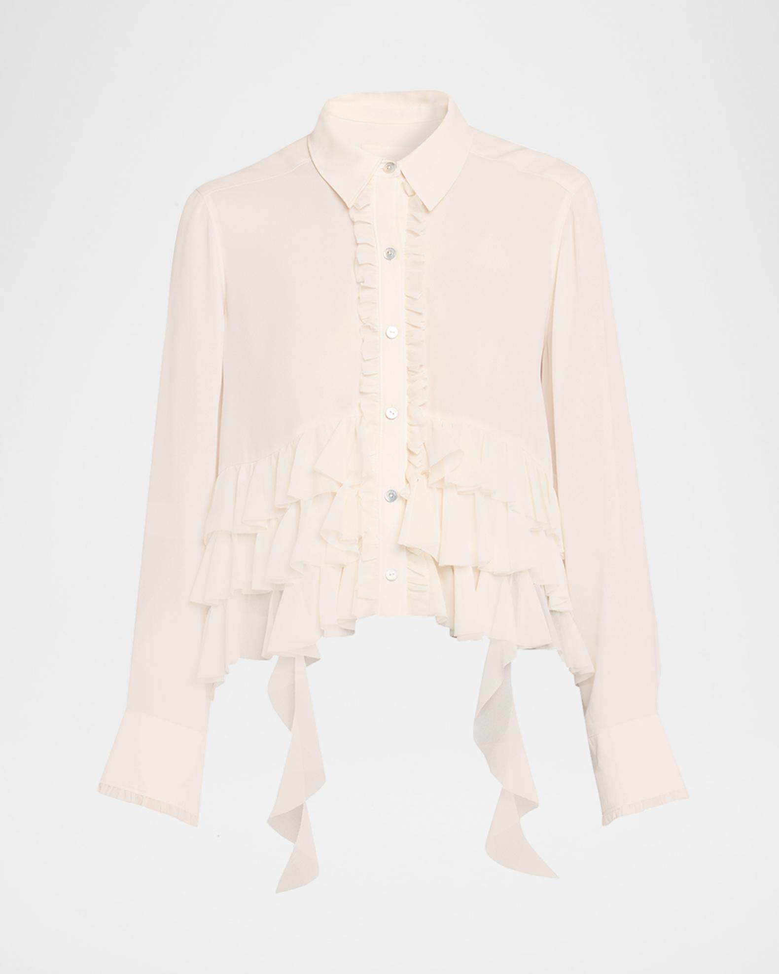 Cinq à Sept Nori Ruffled Button-Front Shirt | Neiman Marcus
