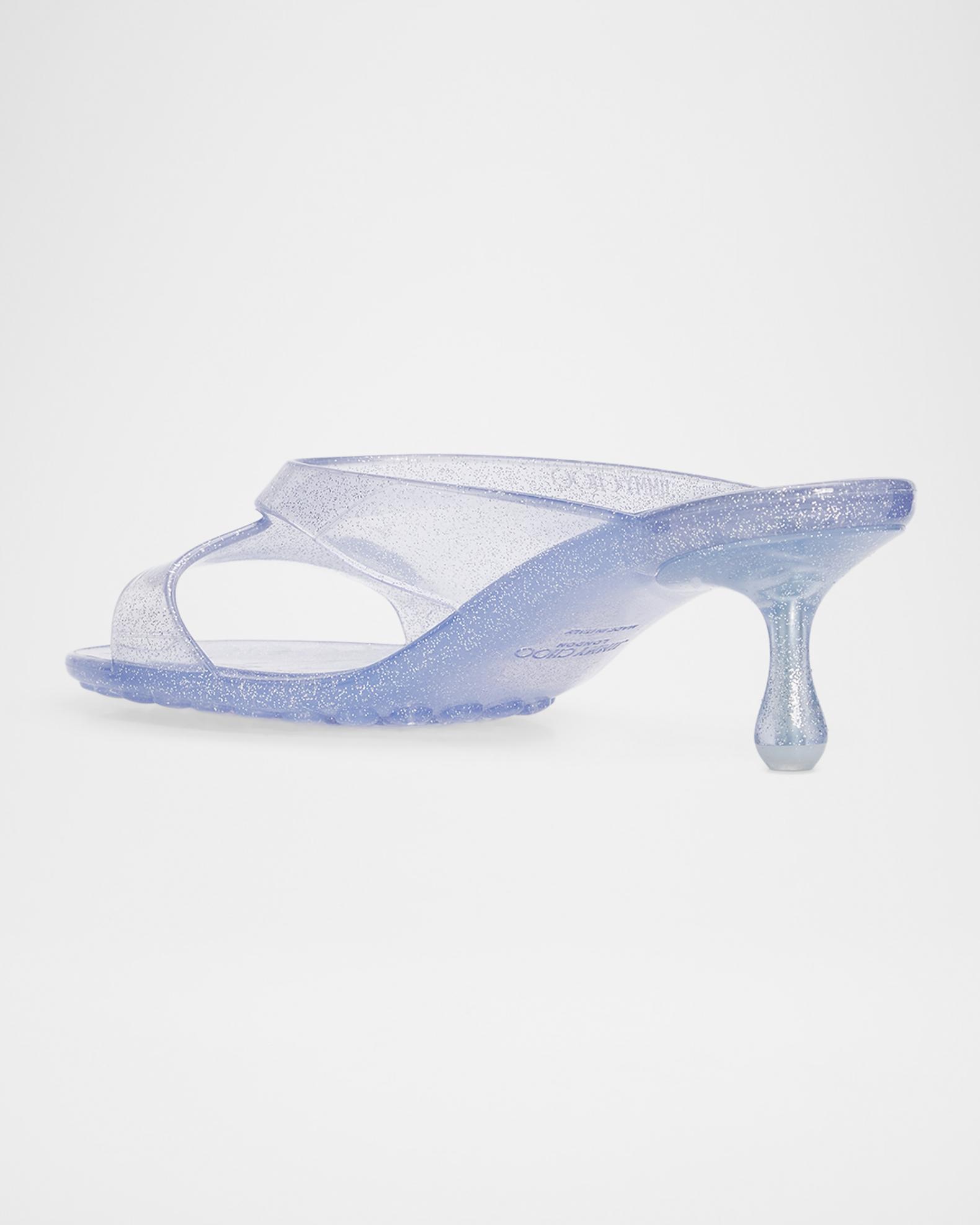 Jimmy Choo Jelly Drop 50mm Glittery TPU Sandals | Neiman Marcus