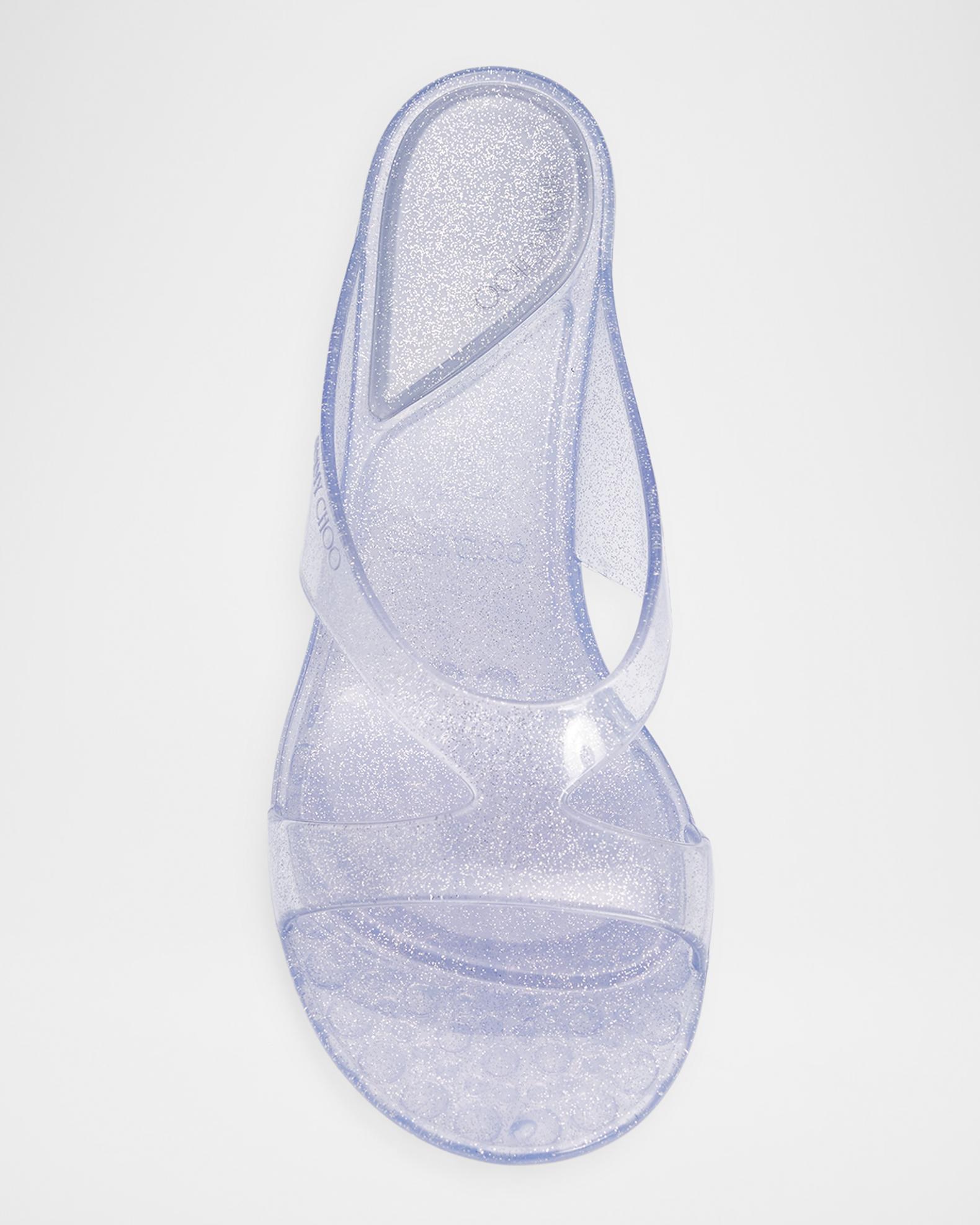 Jimmy Choo Jelly Drop 50mm Glittery TPU Sandals | Neiman Marcus
