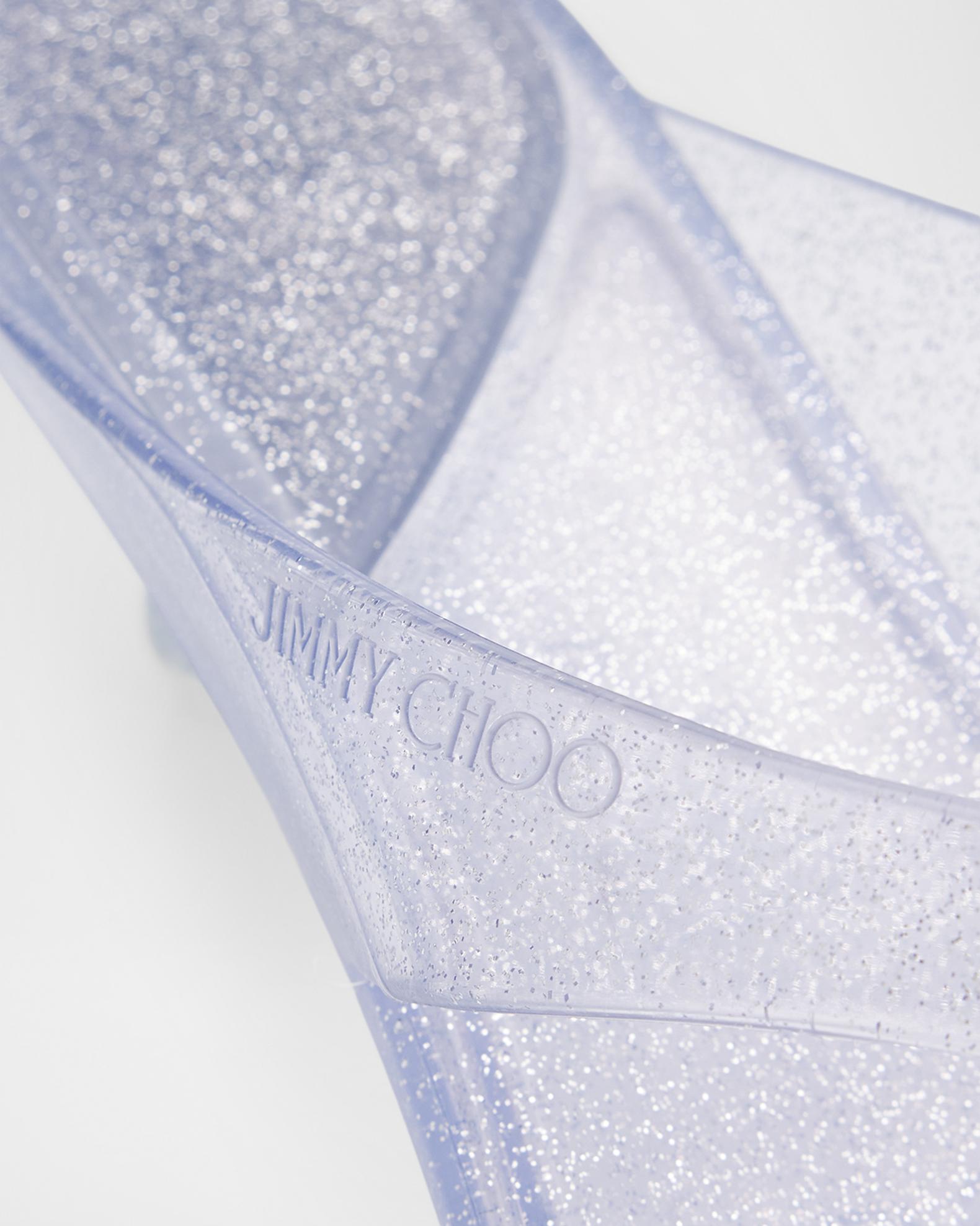 Jimmy Choo Jelly Drop 50mm Glittery TPU Sandals | Neiman Marcus