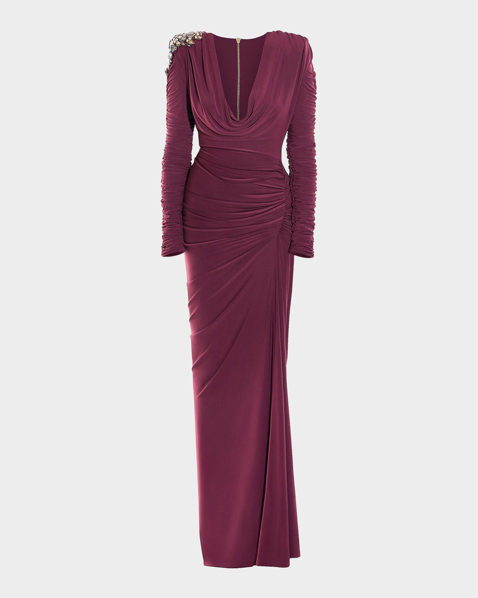 Zhivago Women's The Fragile Night Embellished Gown - Plum