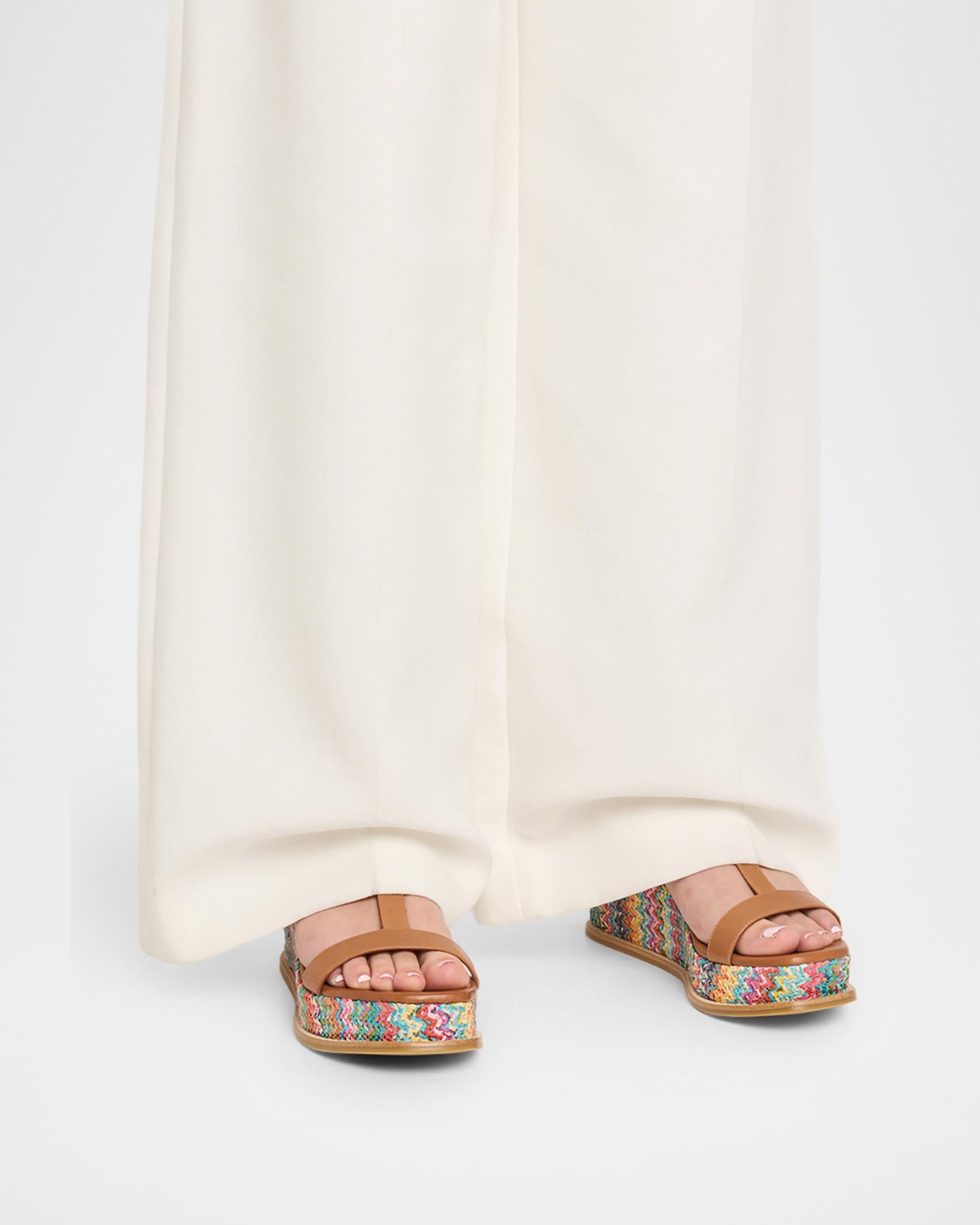 Jimmy Choo Theia 60mm Leather & Raffia Wedge Sandals | Neiman Marcus